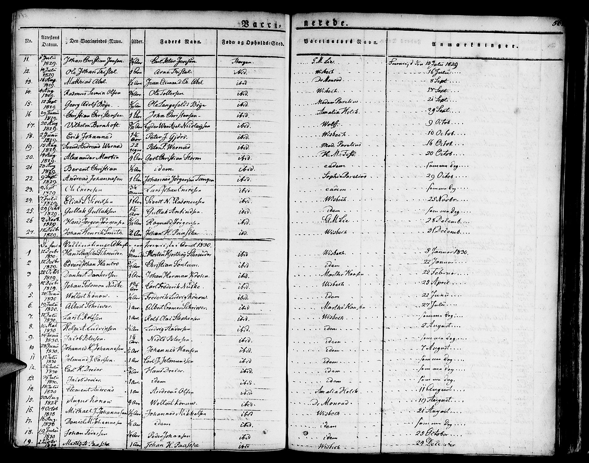 Nykirken Sokneprestembete, SAB/A-77101/H/Haa/L0012: Parish register (official) no. A 12, 1821-1844, p. 567