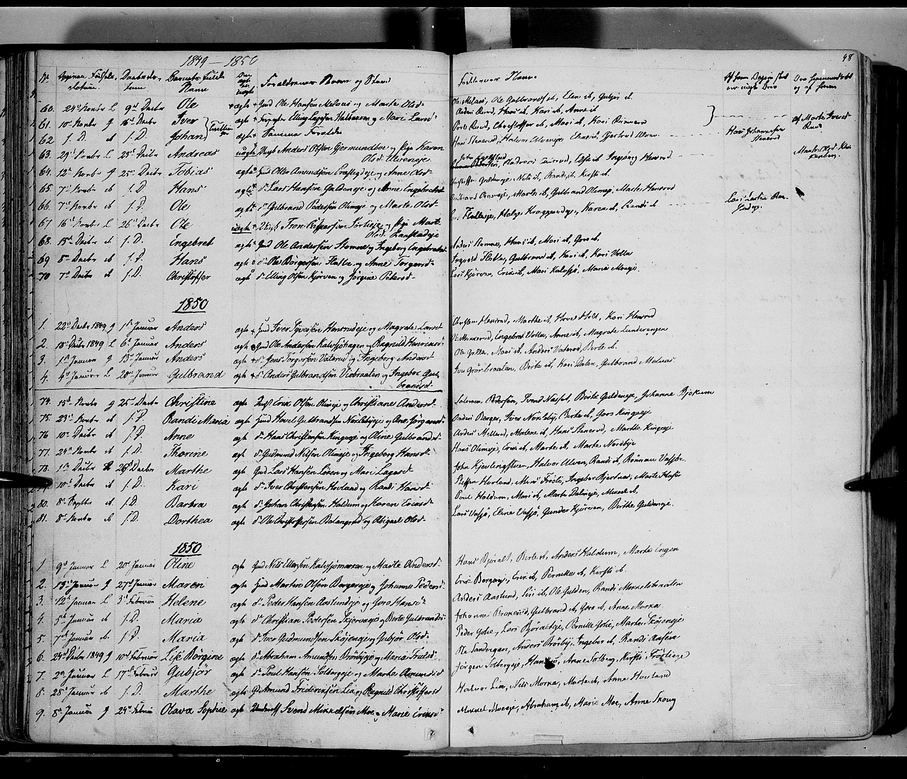 Jevnaker prestekontor, AV/SAH-PREST-116/H/Ha/Haa/L0006: Parish register (official) no. 6, 1837-1857, p. 48