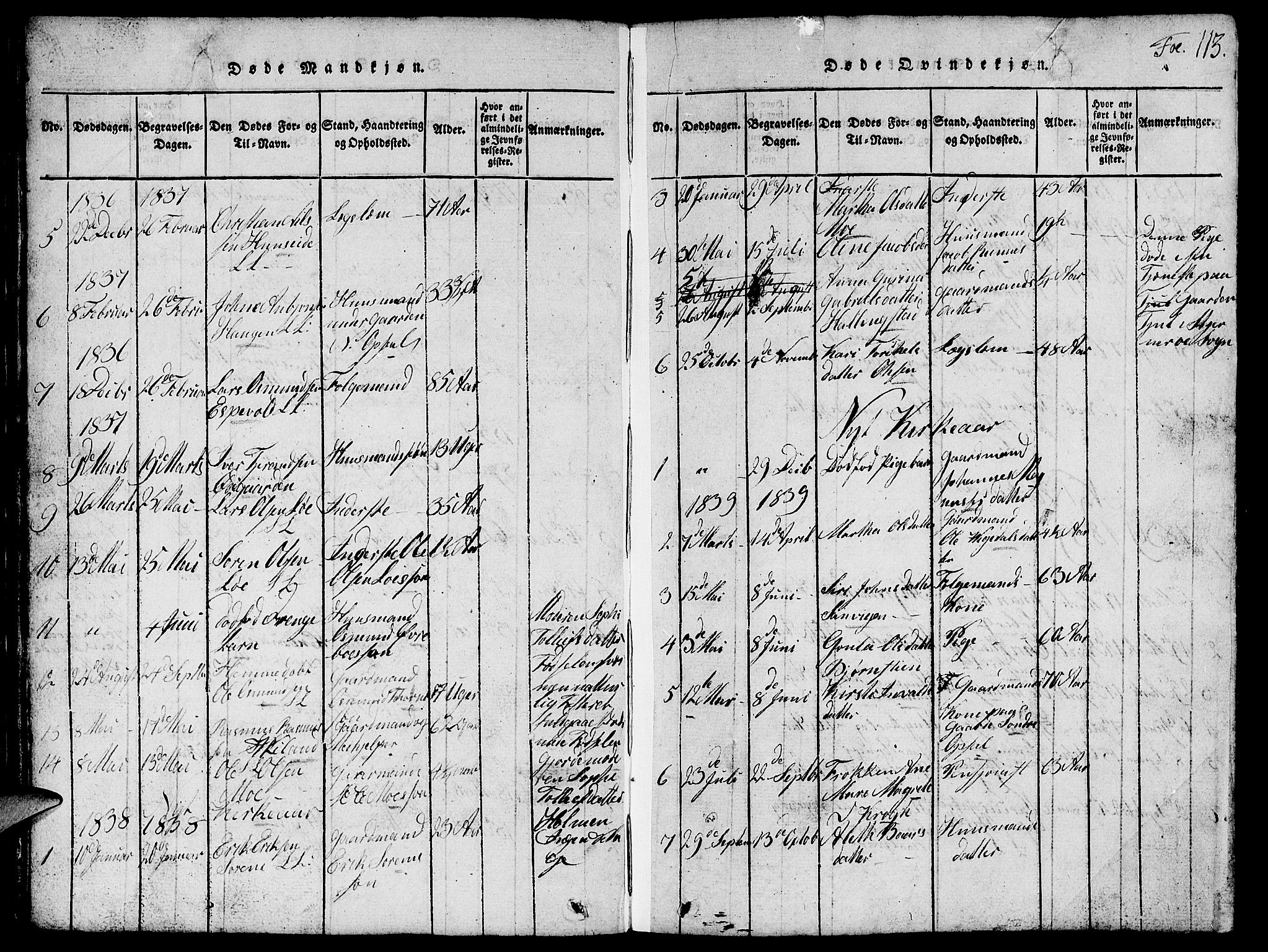 Vikedal sokneprestkontor, AV/SAST-A-101840/01/V: Parish register (copy) no. B 1, 1816-1853, p. 113