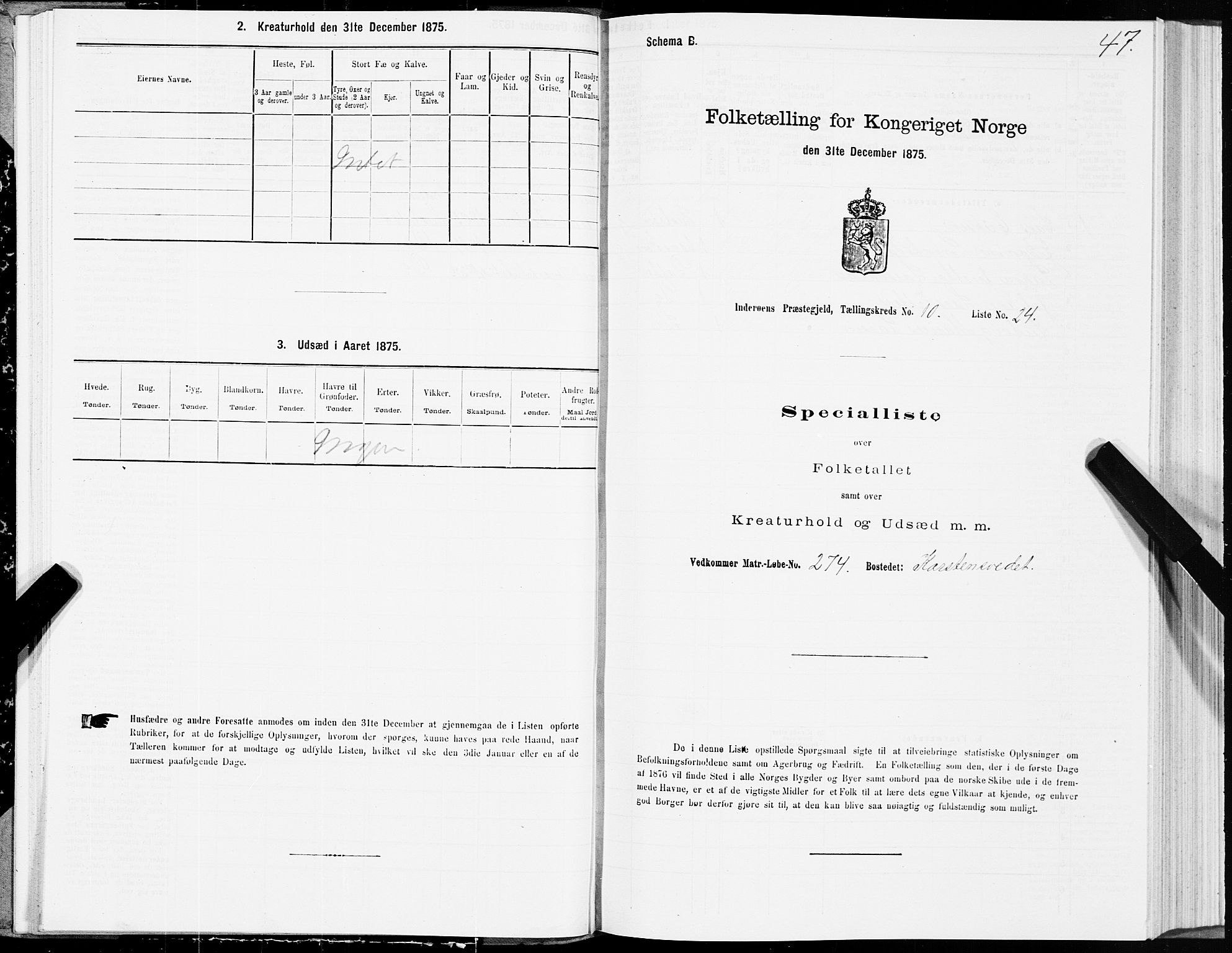 SAT, 1875 census for 1729P Inderøy, 1875, p. 6047