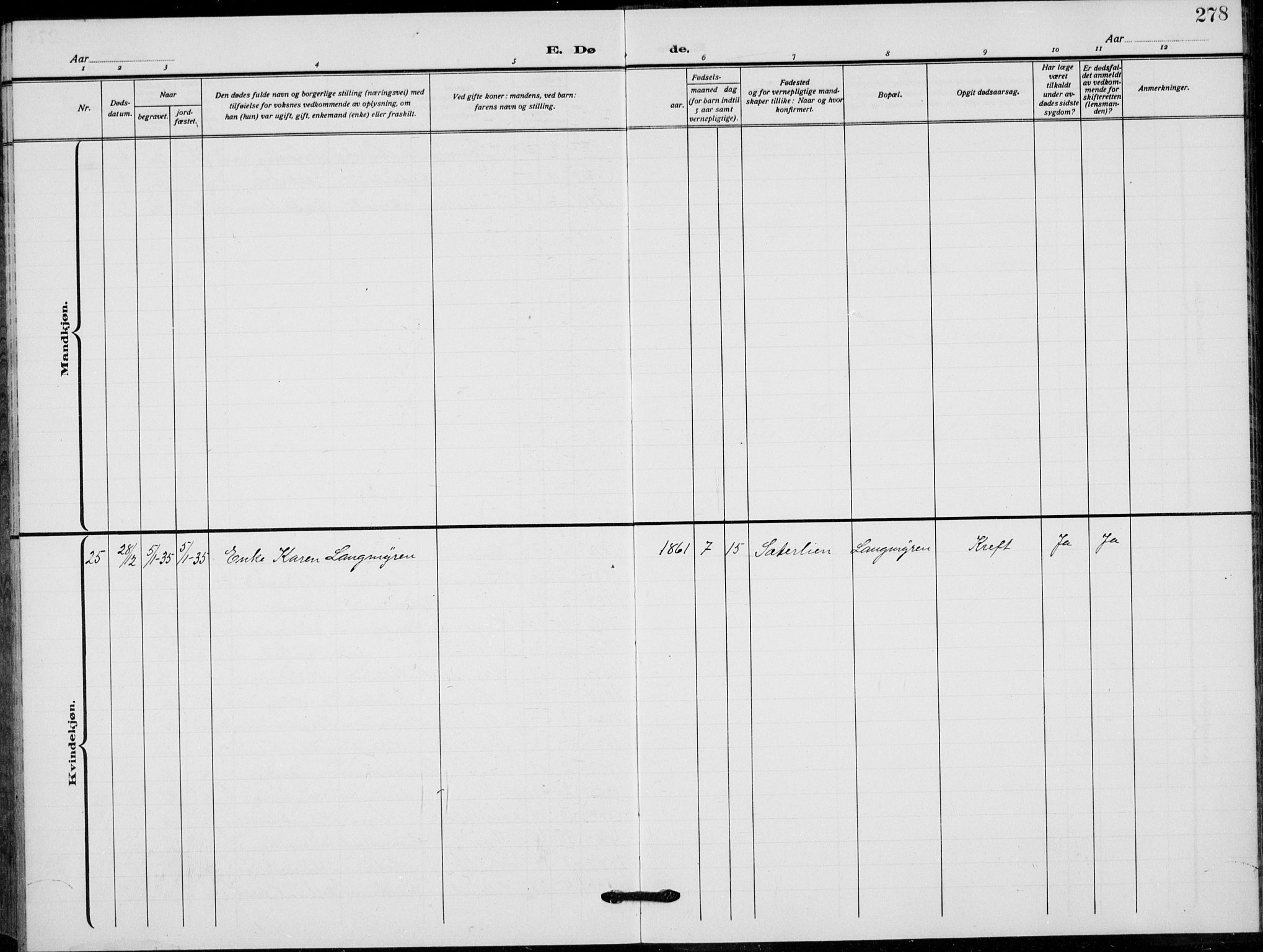 Grue prestekontor, AV/SAH-PREST-036/H/Ha/Hab/L0008: Parish register (copy) no. 8, 1921-1934, p. 278