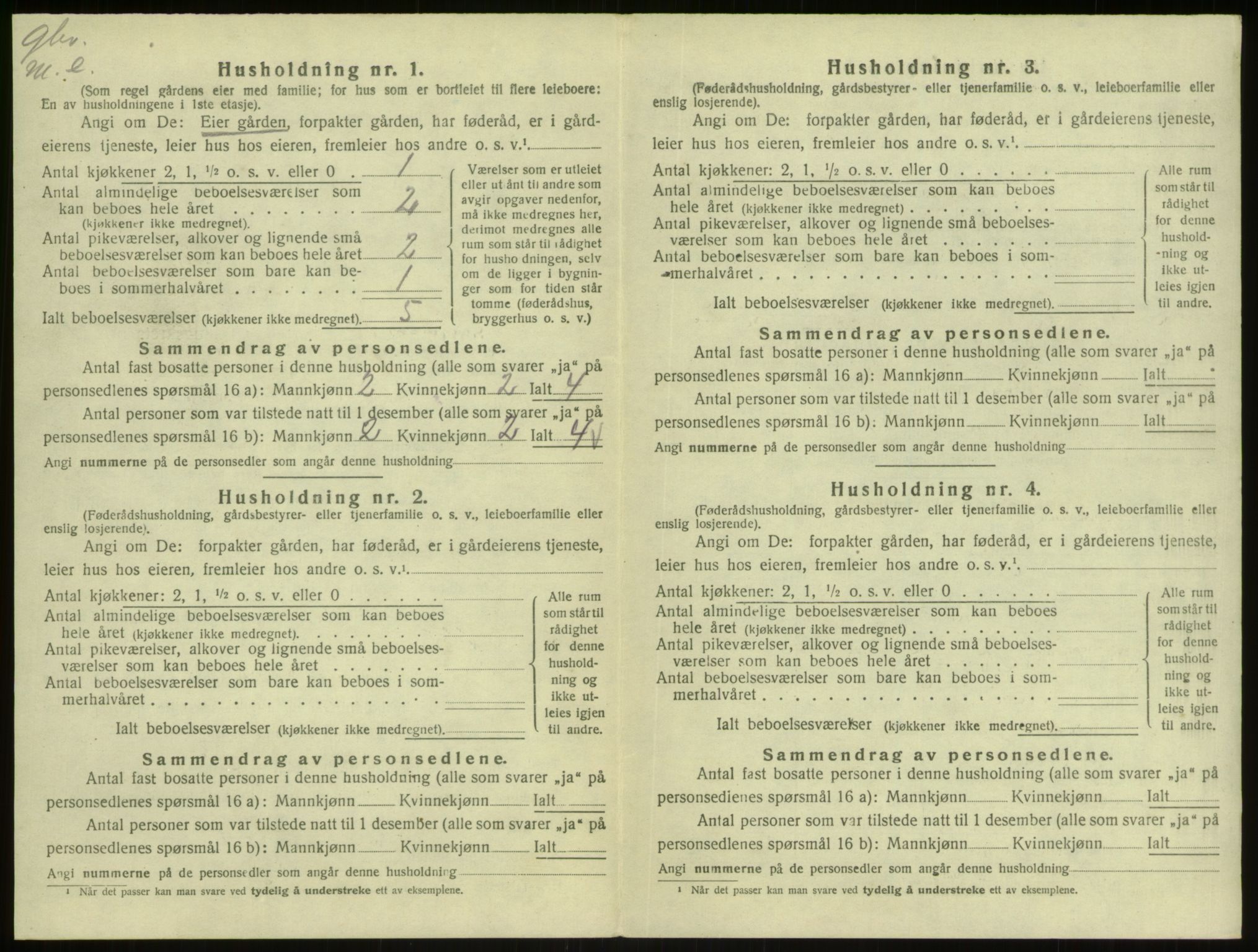 SAB, 1920 census for Masfjorden, 1920, p. 539