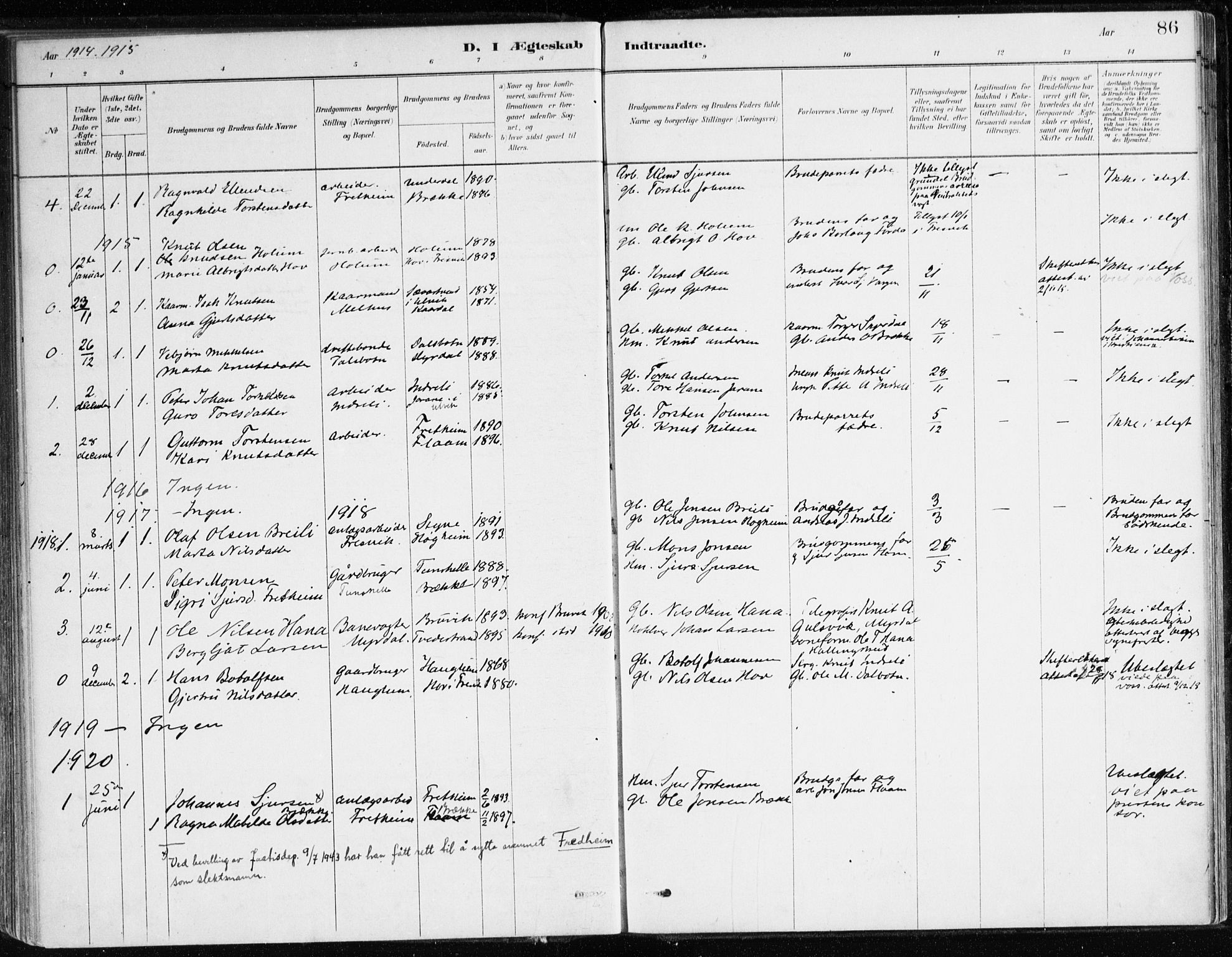 Aurland sokneprestembete, SAB/A-99937/H/Ha/Hac/L0001: Parish register (official) no. C 1, 1880-1921, p. 86
