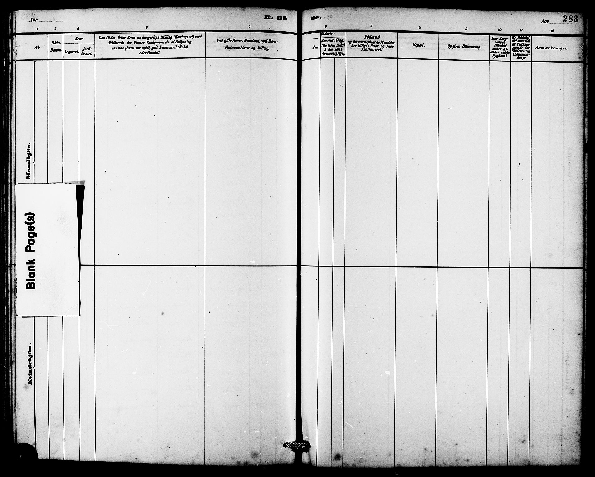 Ministerialprotokoller, klokkerbøker og fødselsregistre - Møre og Romsdal, AV/SAT-A-1454/536/L0510: Parish register (copy) no. 536C05, 1881-1898, p. 283