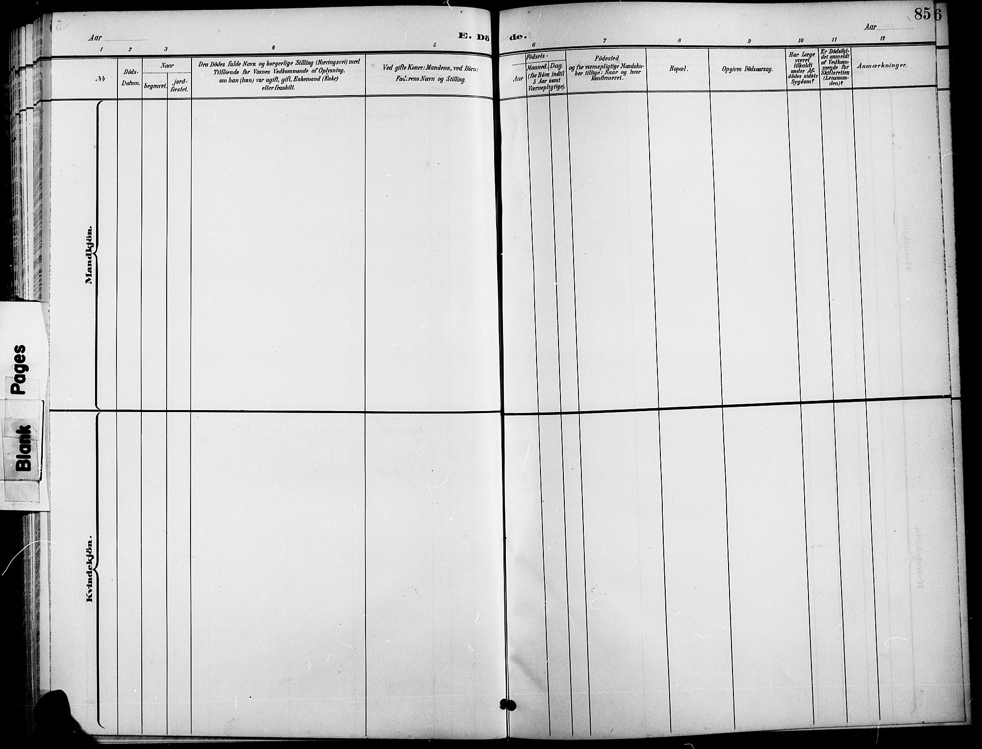 Austre Moland sokneprestkontor, SAK/1111-0001/F/Fb/Fba/L0004: Parish register (copy) no. B 4a, 1897-1913, p. 85