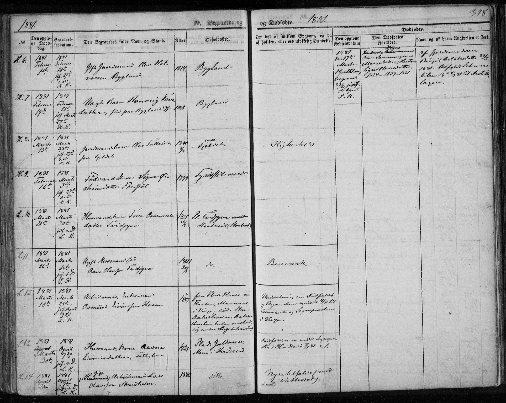 Lårdal kirkebøker, AV/SAKO-A-284/F/Fa/L0006: Parish register (official) no. I 6, 1861-1886, p. 328