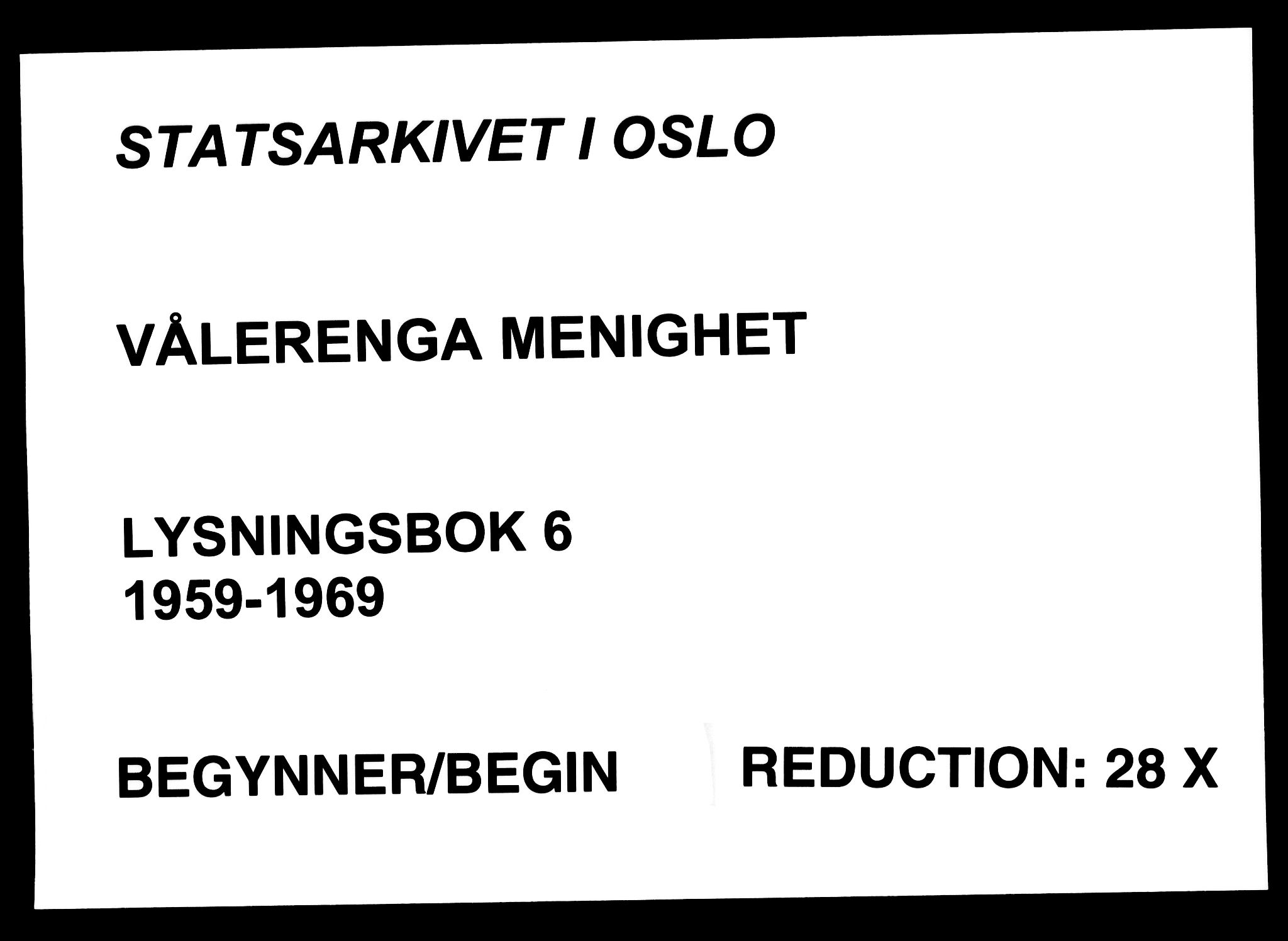 Vålerengen prestekontor Kirkebøker, SAO/A-10878/H/Ha/L0006: Banns register no. 6, 1959-1969