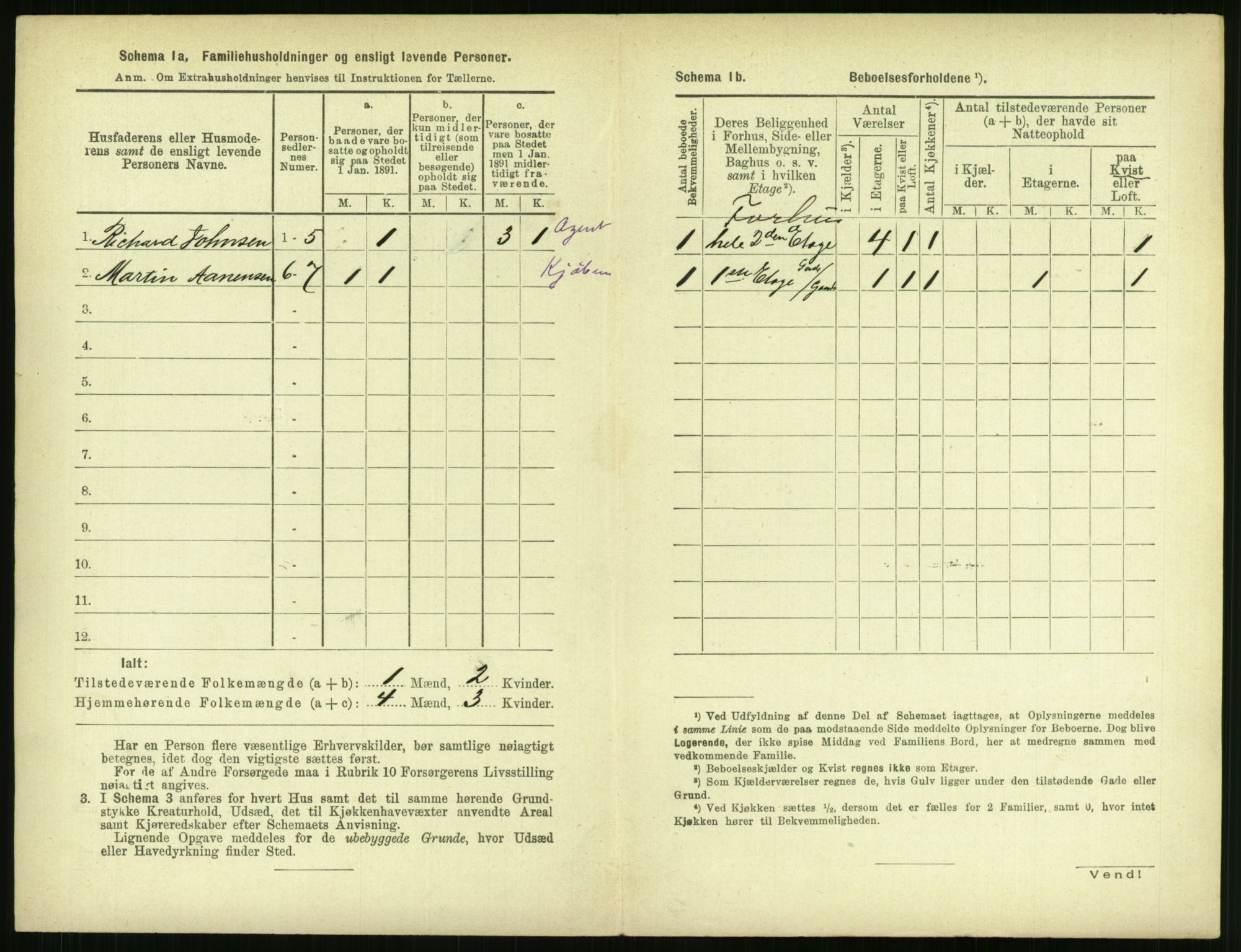 RA, 1891 census for 1103 Stavanger, 1891, p. 460