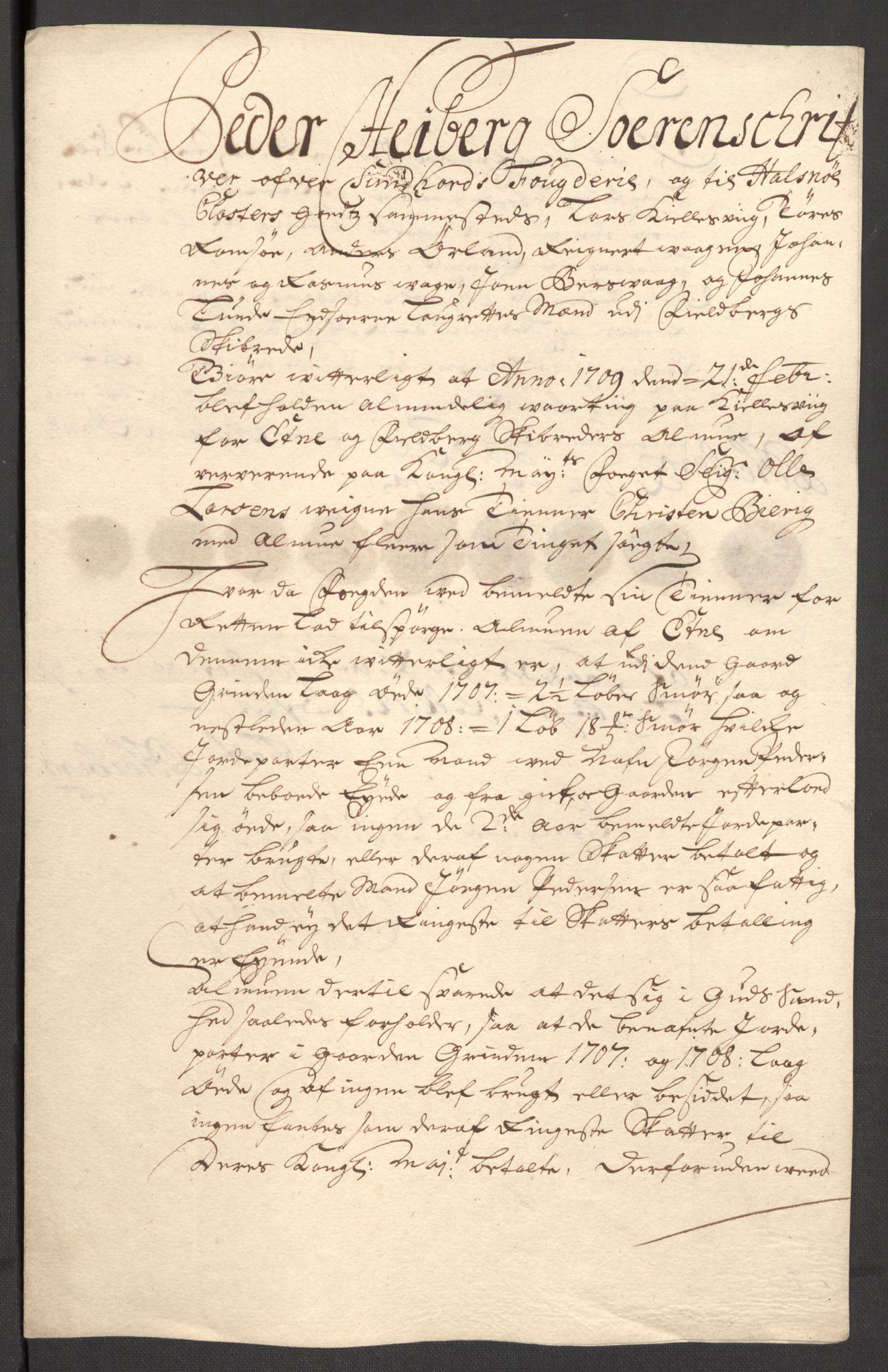 Rentekammeret inntil 1814, Reviderte regnskaper, Fogderegnskap, AV/RA-EA-4092/R48/L2985: Fogderegnskap Sunnhordland og Hardanger, 1708, p. 254