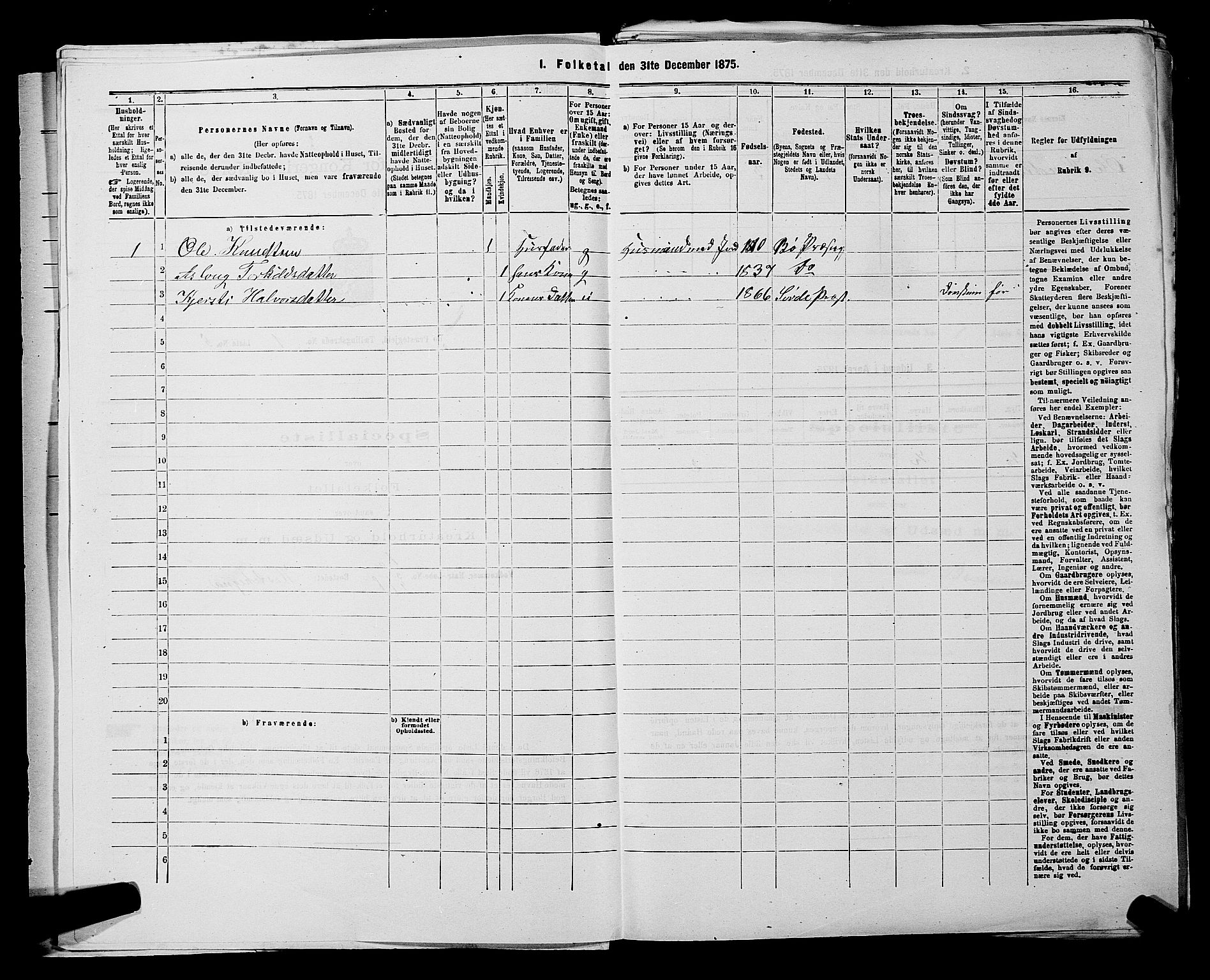 SAKO, 1875 census for 0821P Bø, 1875, p. 48