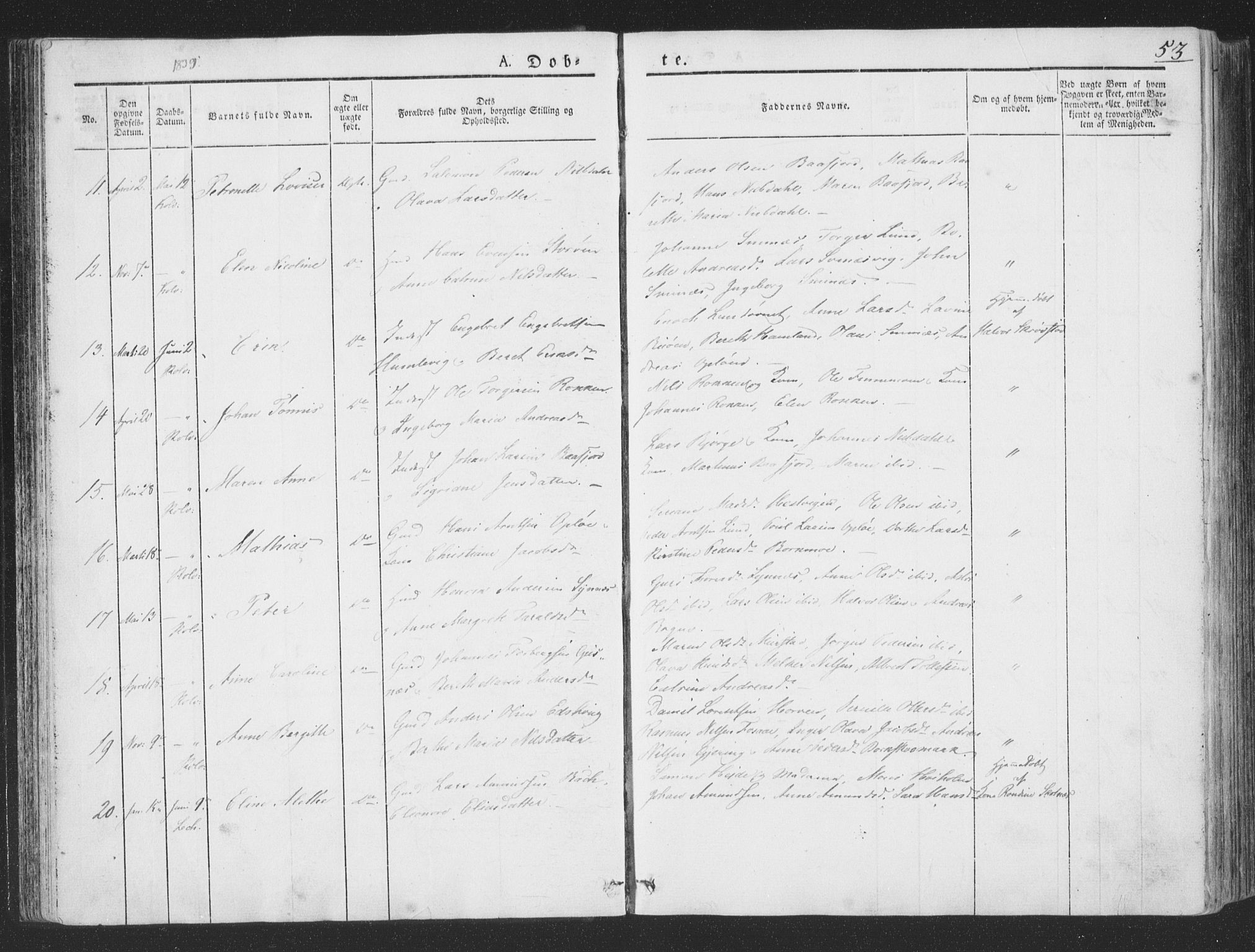 Ministerialprotokoller, klokkerbøker og fødselsregistre - Nord-Trøndelag, SAT/A-1458/780/L0639: Parish register (official) no. 780A04, 1830-1844, p. 53