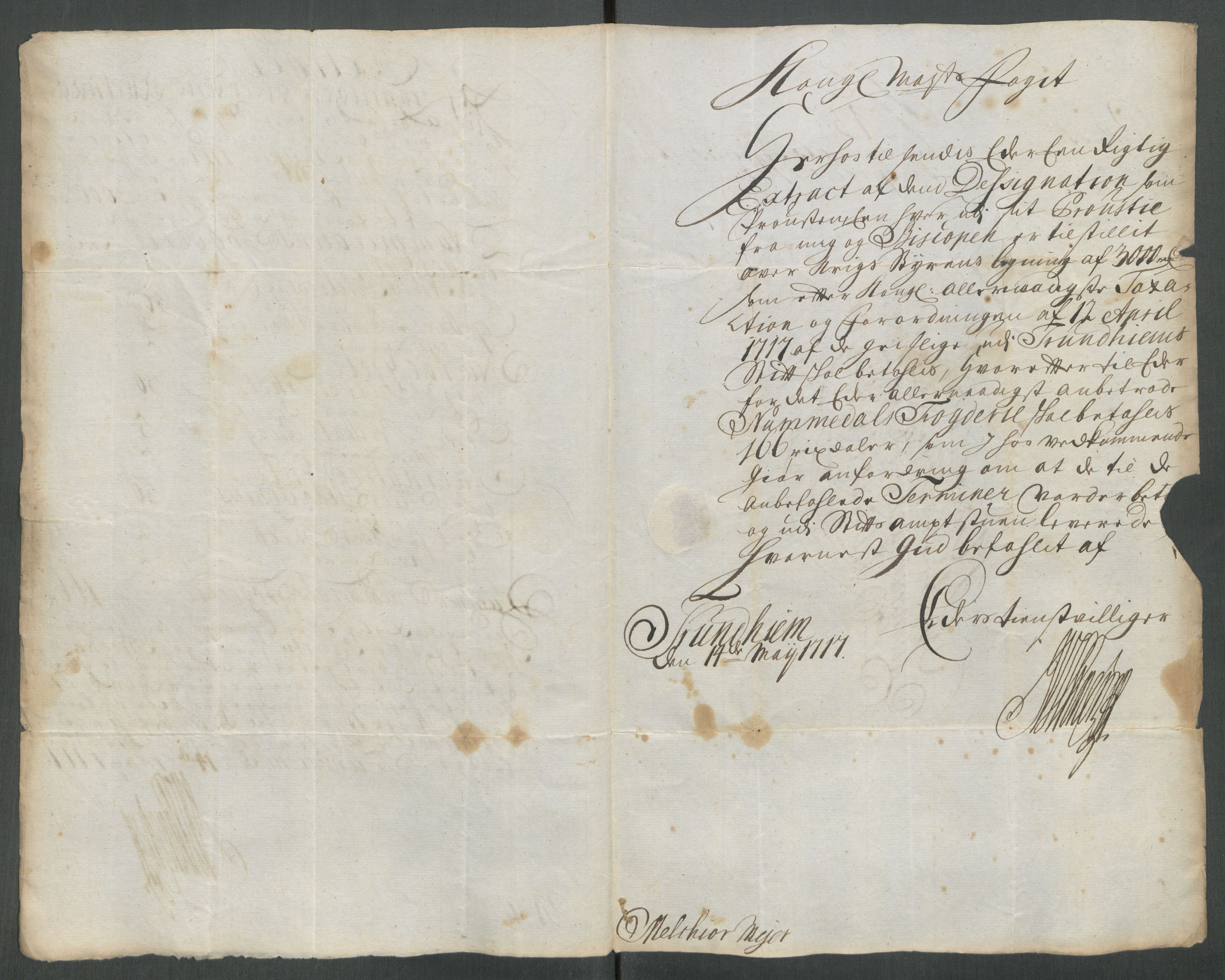 Rentekammeret inntil 1814, Reviderte regnskaper, Fogderegnskap, AV/RA-EA-4092/R64/L4438: Fogderegnskap Namdal, 1717, p. 141