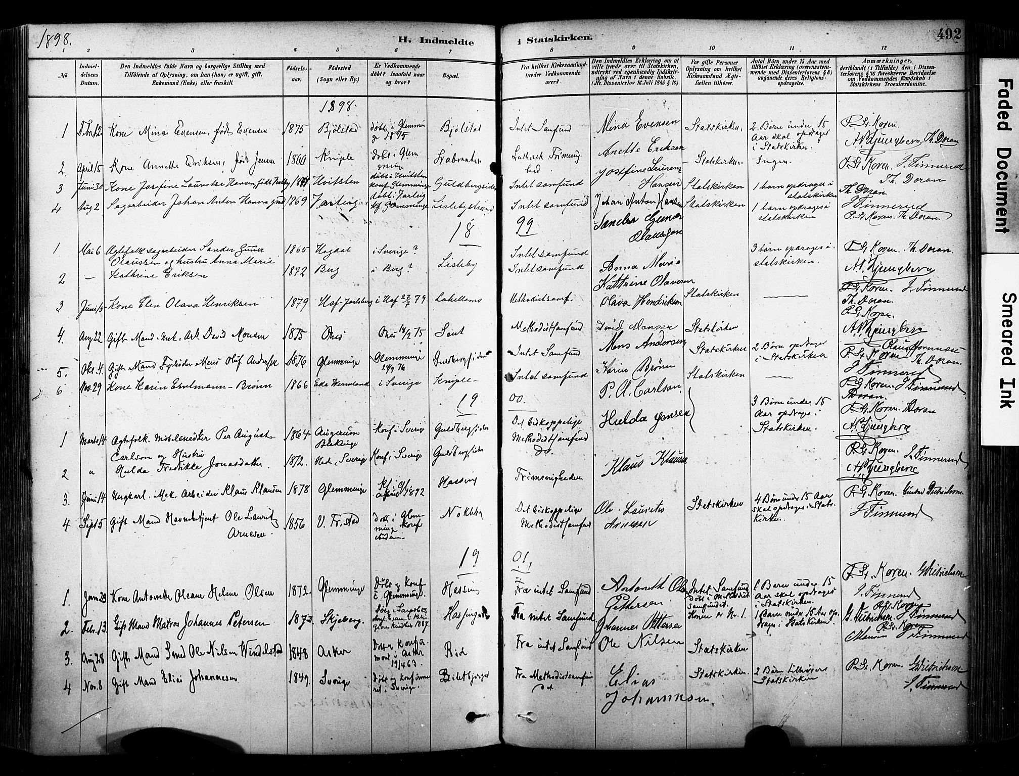 Glemmen prestekontor Kirkebøker, AV/SAO-A-10908/F/Fa/L0012: Parish register (official) no. 12, 1878-1973, p. 492