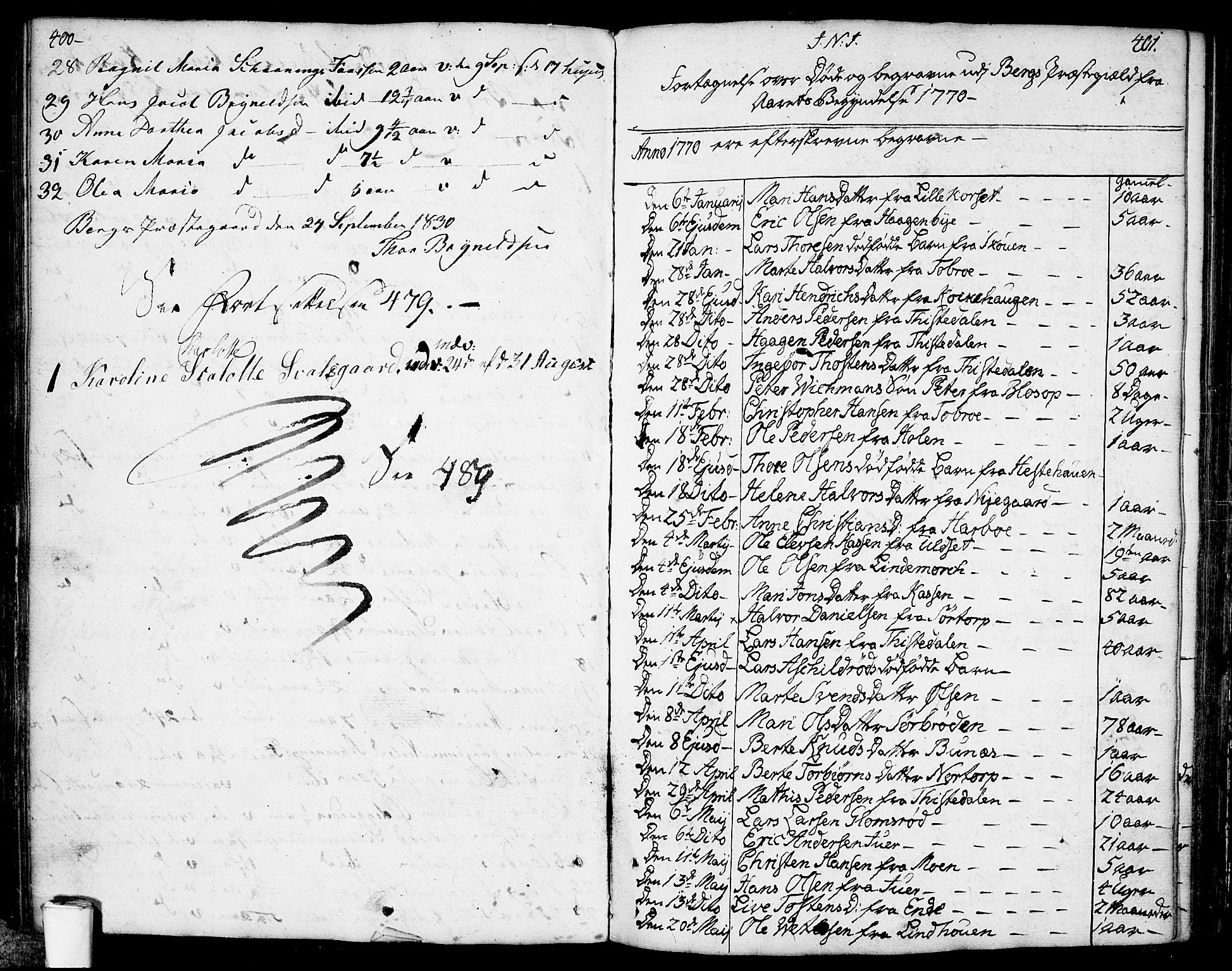 Berg prestekontor Kirkebøker, SAO/A-10902/F/Fa/L0001: Parish register (official) no. I 1, 1770-1814, p. 400-401