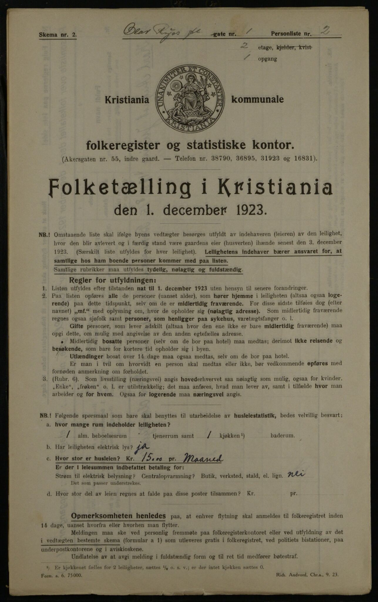 OBA, Municipal Census 1923 for Kristiania, 1923, p. 82429