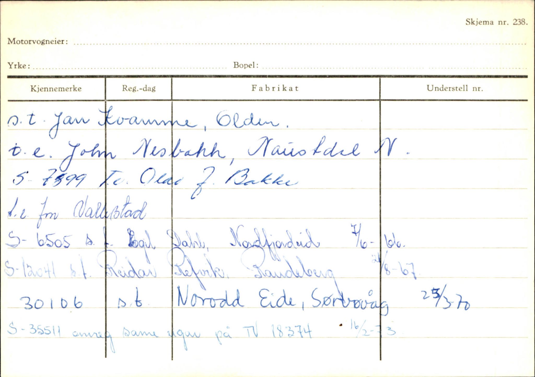 Statens vegvesen, Sogn og Fjordane vegkontor, AV/SAB-A-5301/4/F/L0130: Eigarregister Eid T-Å. Høyanger A-O, 1945-1975, p. 124