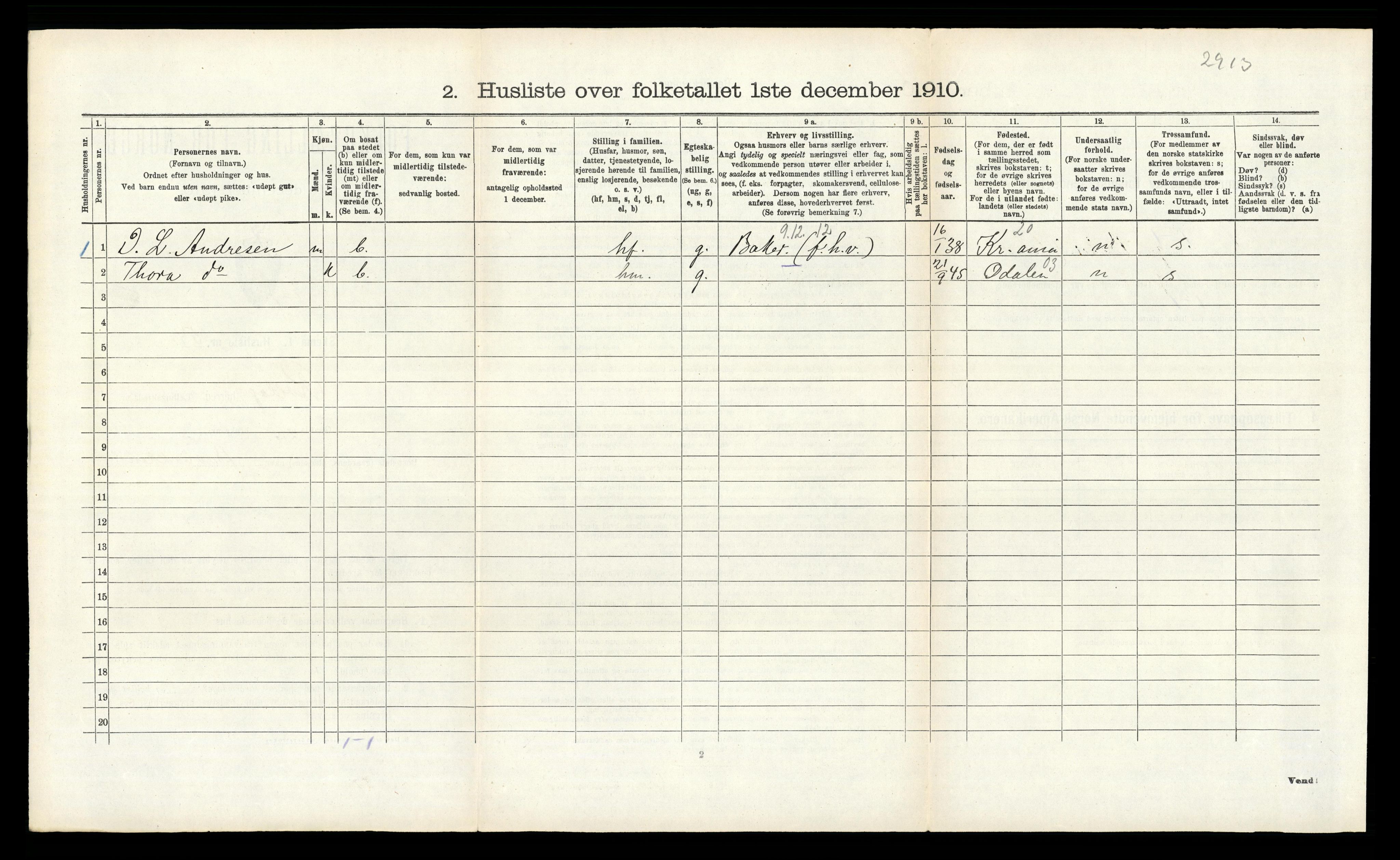 RA, 1910 census for Rollag, 1910, p. 464