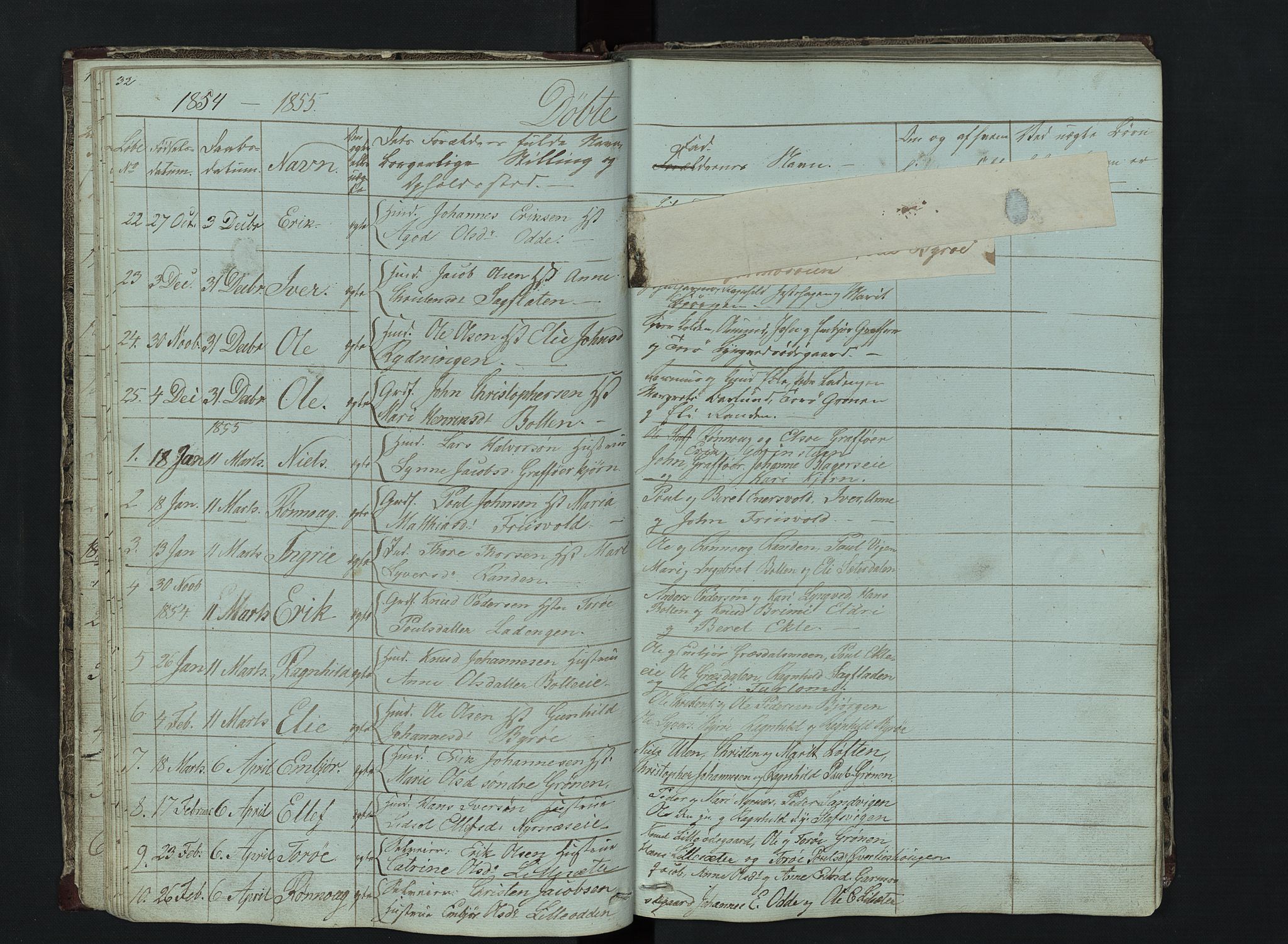 Lom prestekontor, SAH/PREST-070/L/L0014: Parish register (copy) no. 14, 1845-1876, p. 32-33