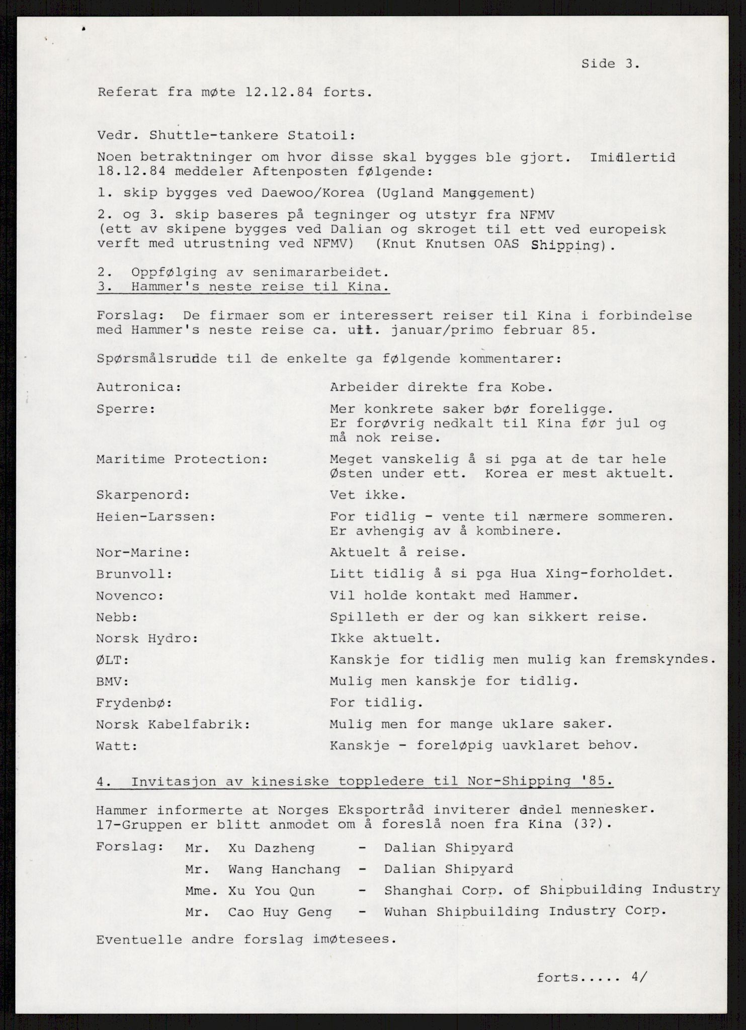 "17-Gruppen Kina", AV/RA-PA-1688/A/L0001: Møtereferater, 1979-1986, p. 177