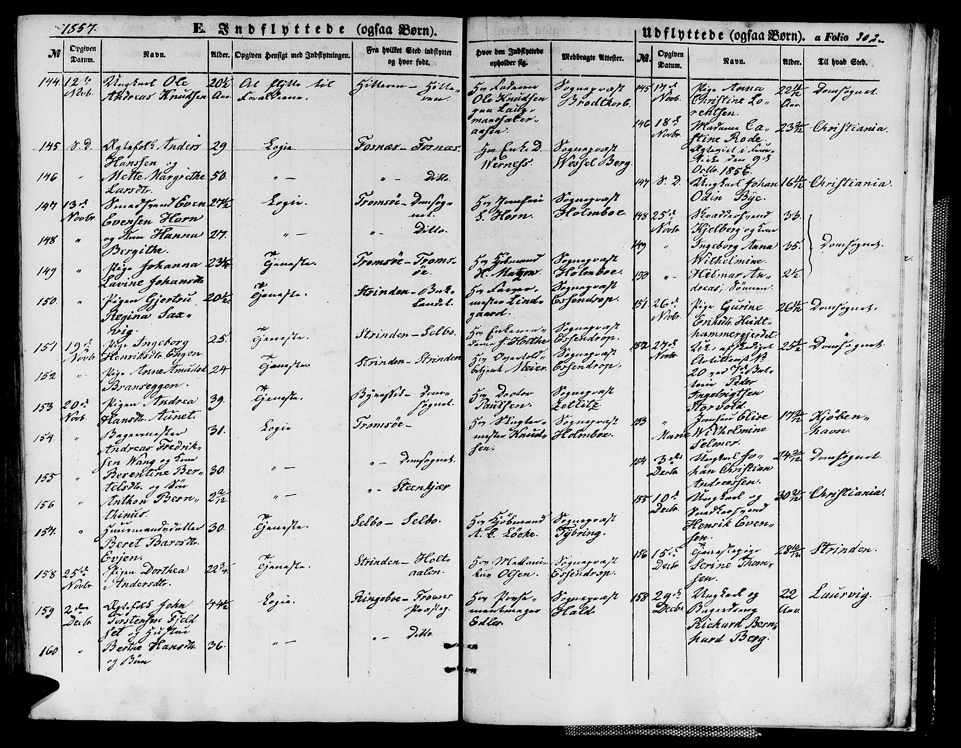 Ministerialprotokoller, klokkerbøker og fødselsregistre - Sør-Trøndelag, SAT/A-1456/602/L0138: Parish register (copy) no. 602C06, 1853-1858, p. 302