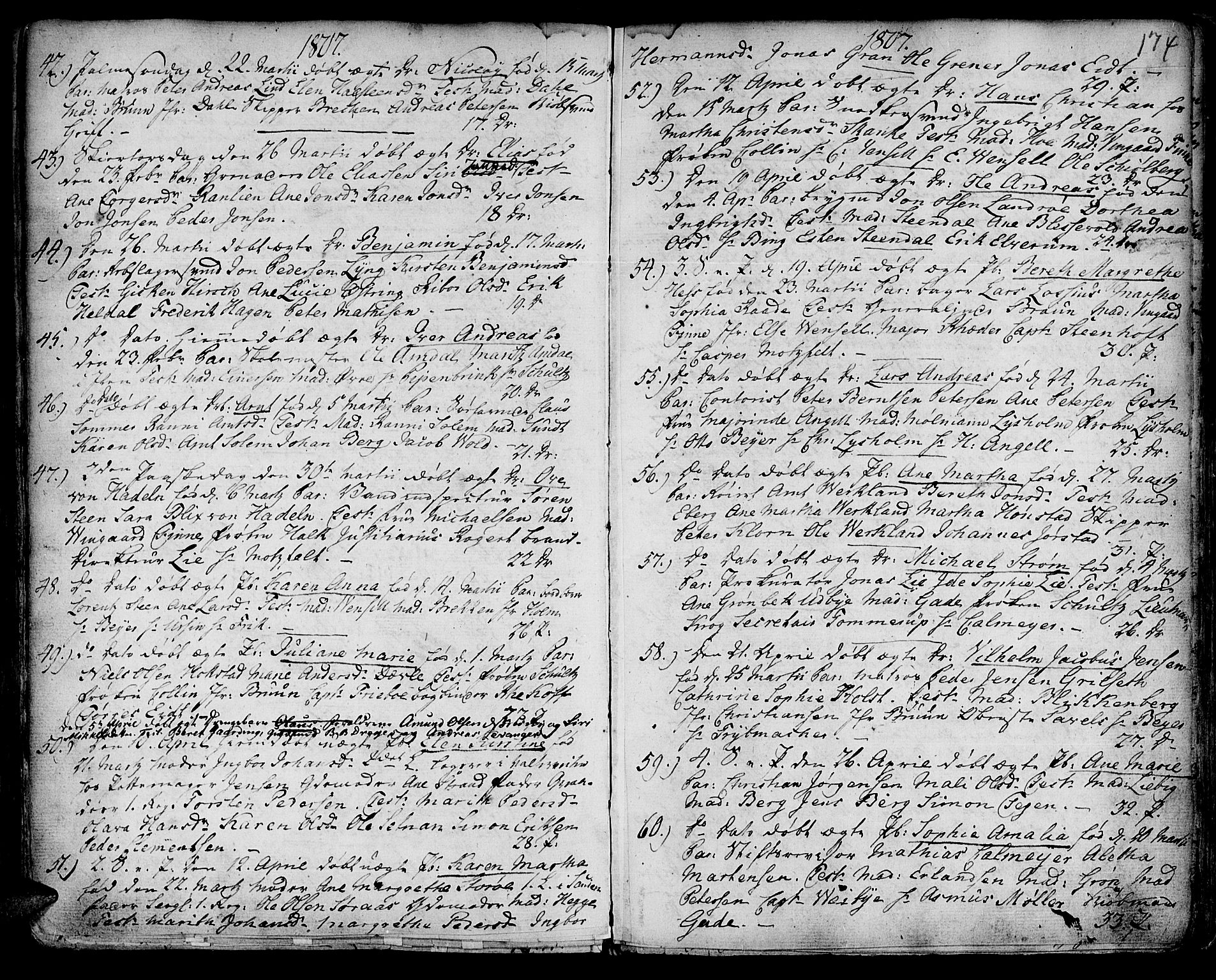 Ministerialprotokoller, klokkerbøker og fødselsregistre - Sør-Trøndelag, SAT/A-1456/601/L0039: Parish register (official) no. 601A07, 1770-1819, p. 174