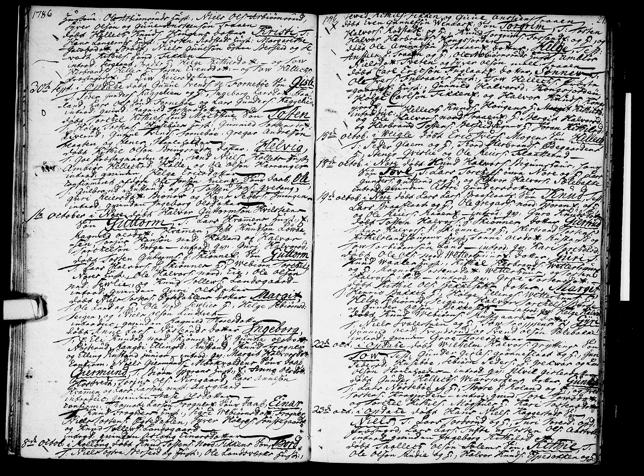 Rollag kirkebøker, SAKO/A-240/F/Fa/L0004: Parish register (official) no. I 4, 1778-1792, p. 27