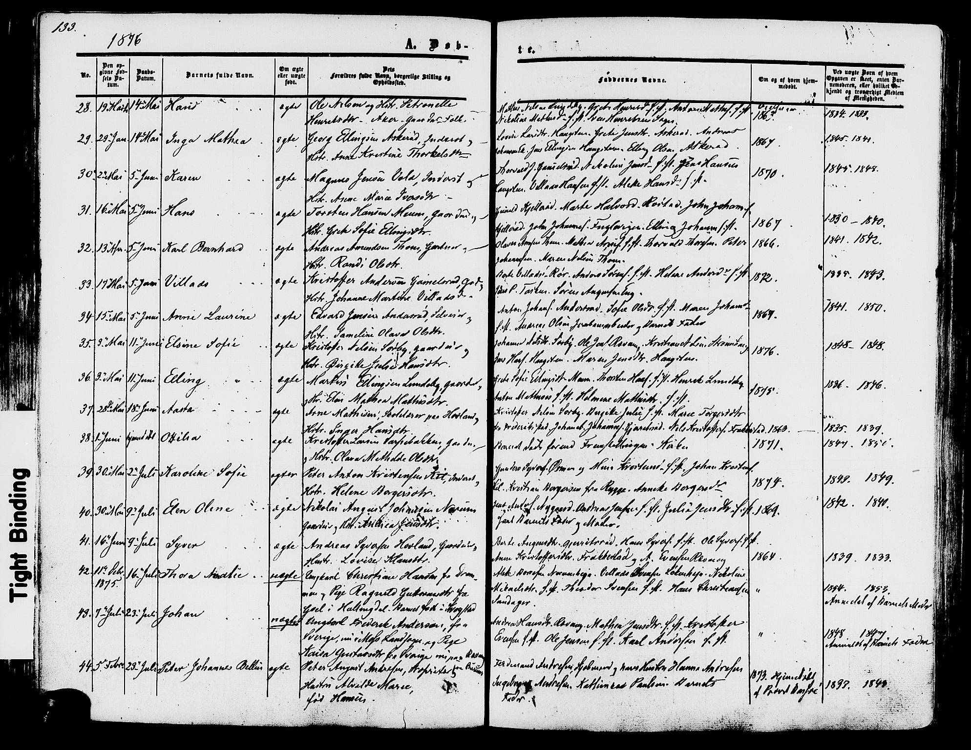 Råde prestekontor kirkebøker, AV/SAO-A-2009/F/Fa/L0006: Parish register (official) no. 6, 1854-1877, p. 133