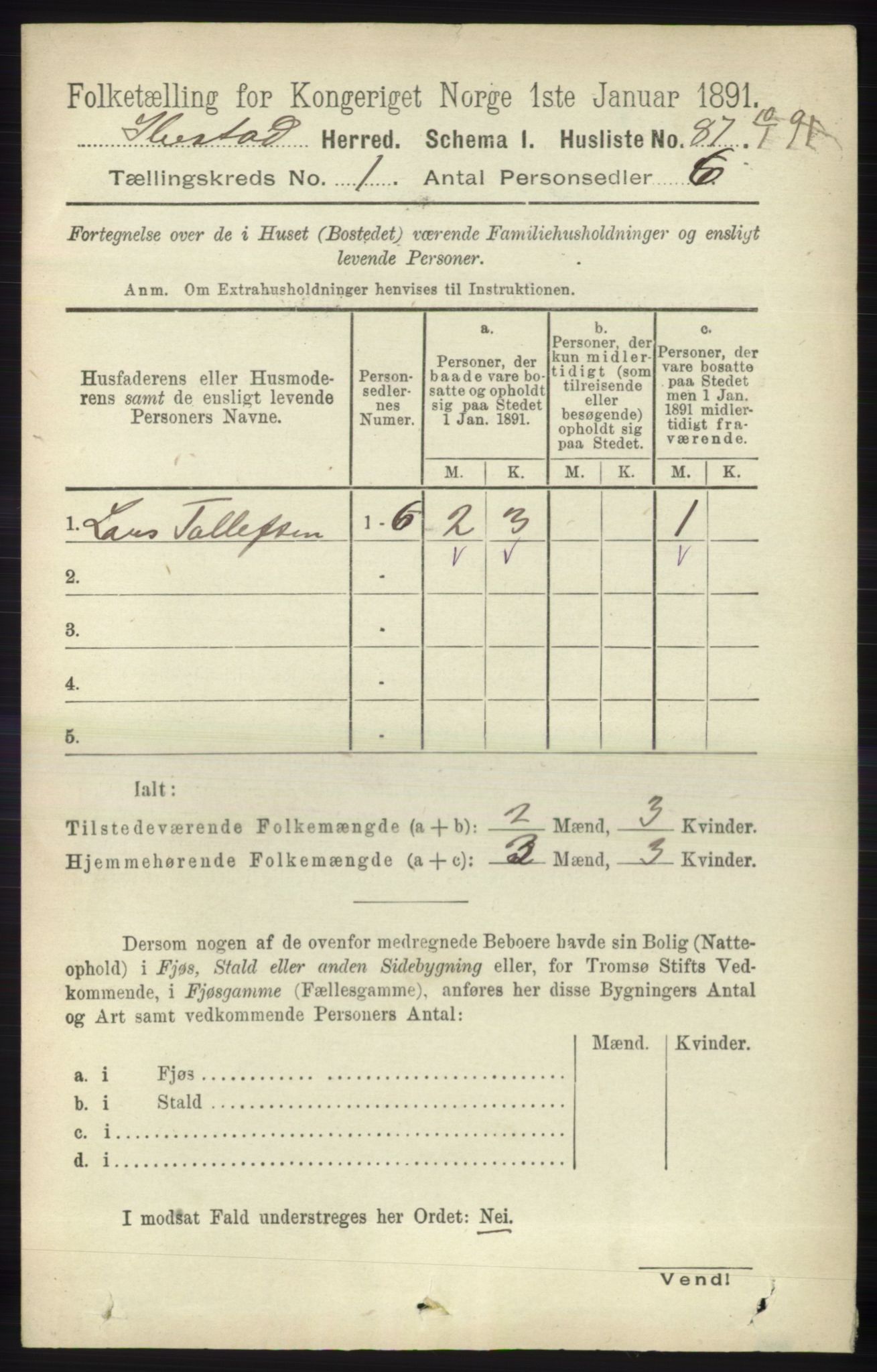 RA, 1891 census for 1917 Ibestad, 1891, p. 120
