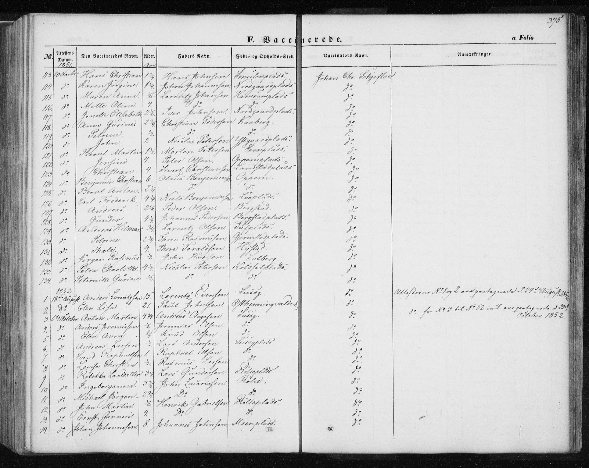 Ministerialprotokoller, klokkerbøker og fødselsregistre - Nord-Trøndelag, SAT/A-1458/735/L0342: Parish register (official) no. 735A07 /1, 1849-1862, p. 375
