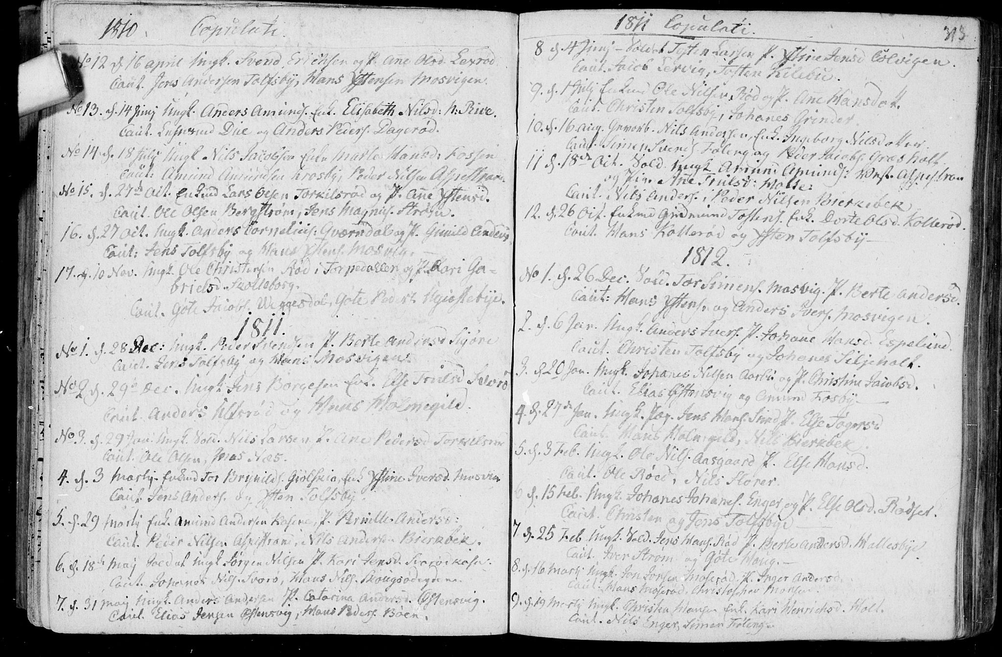 Aremark prestekontor Kirkebøker, AV/SAO-A-10899/F/Fa/L0004: Parish register (official) no. I 4, 1796-1814, p. 313