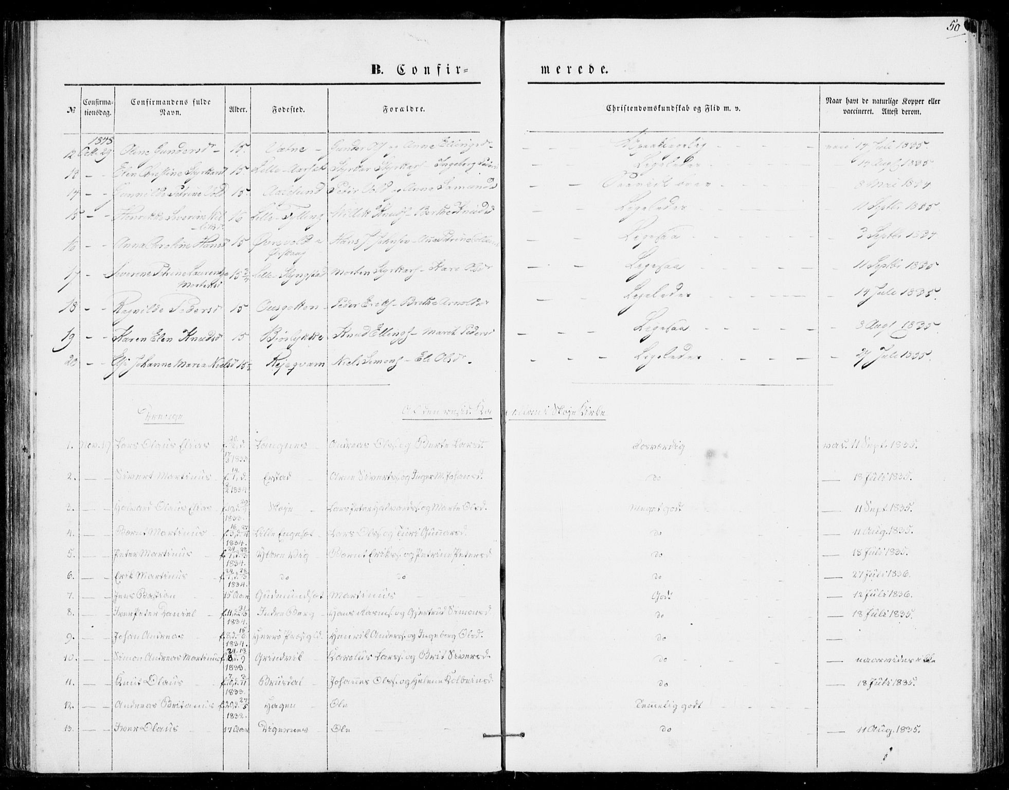 Ministerialprotokoller, klokkerbøker og fødselsregistre - Møre og Romsdal, AV/SAT-A-1454/524/L0353: Parish register (official) no. 524A05, 1848-1856, p. 50