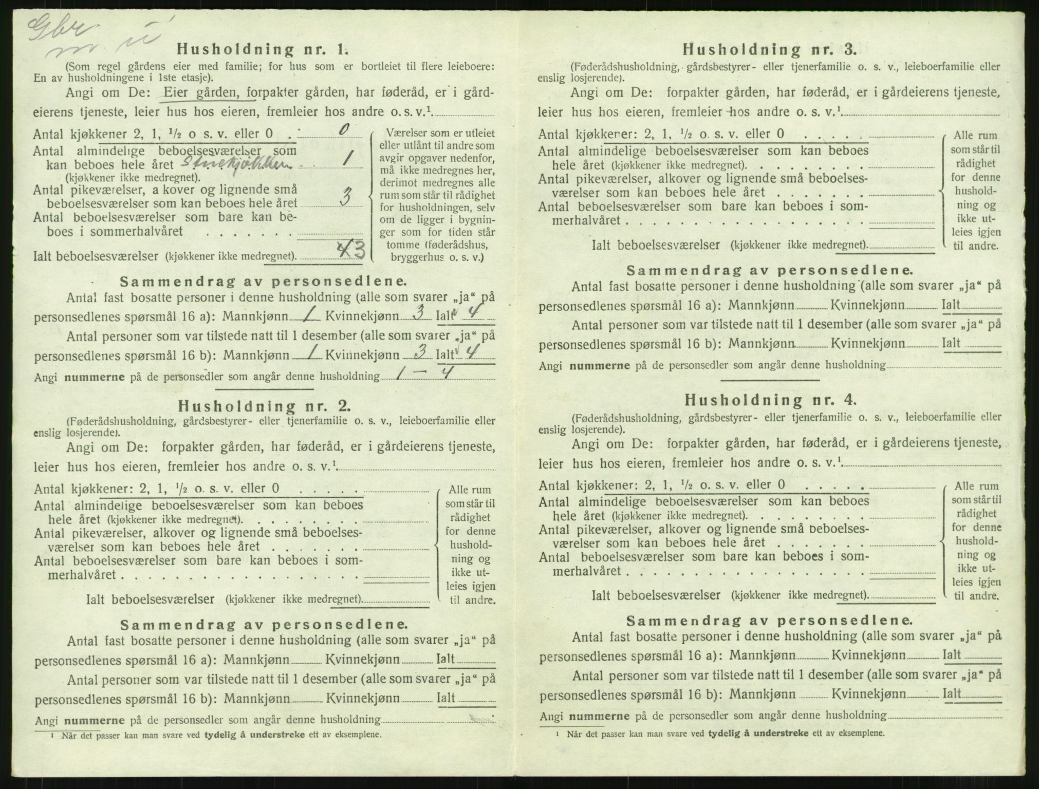 SAT, 1920 census for Stangvik, 1920, p. 305