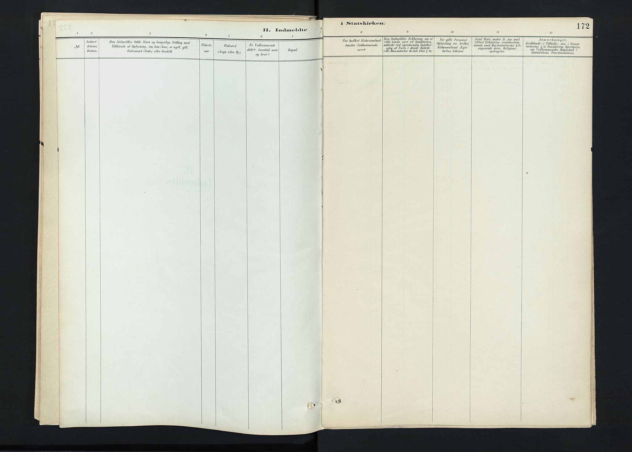 Stokke kirkebøker, SAKO/A-320/F/Fc/L0001: Parish register (official) no. III 1, 1884-1910, p. 172
