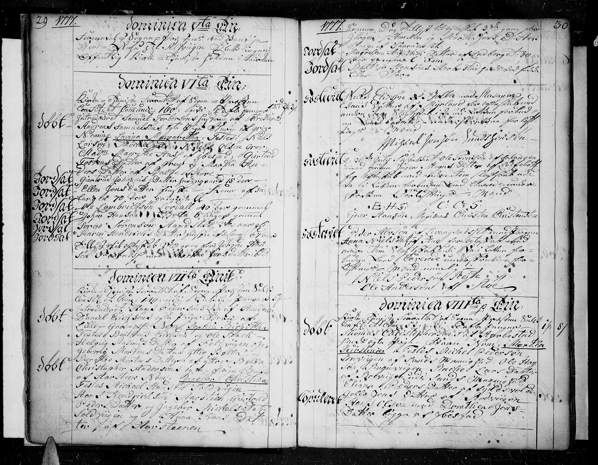 Ibestad sokneprestembete, AV/SATØ-S-0077/H/Ha/Haa/L0003kirke: Parish register (official) no. 3, 1776-1801, p. 29-30