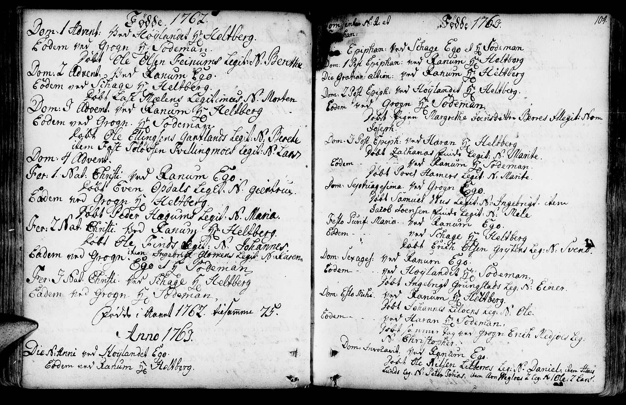 Ministerialprotokoller, klokkerbøker og fødselsregistre - Nord-Trøndelag, AV/SAT-A-1458/764/L0542: Parish register (official) no. 764A02, 1748-1779, p. 104