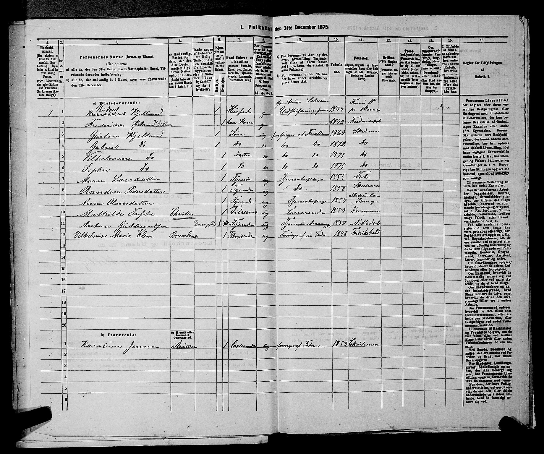 RA, 1875 census for 0231P Skedsmo, 1875, p. 655