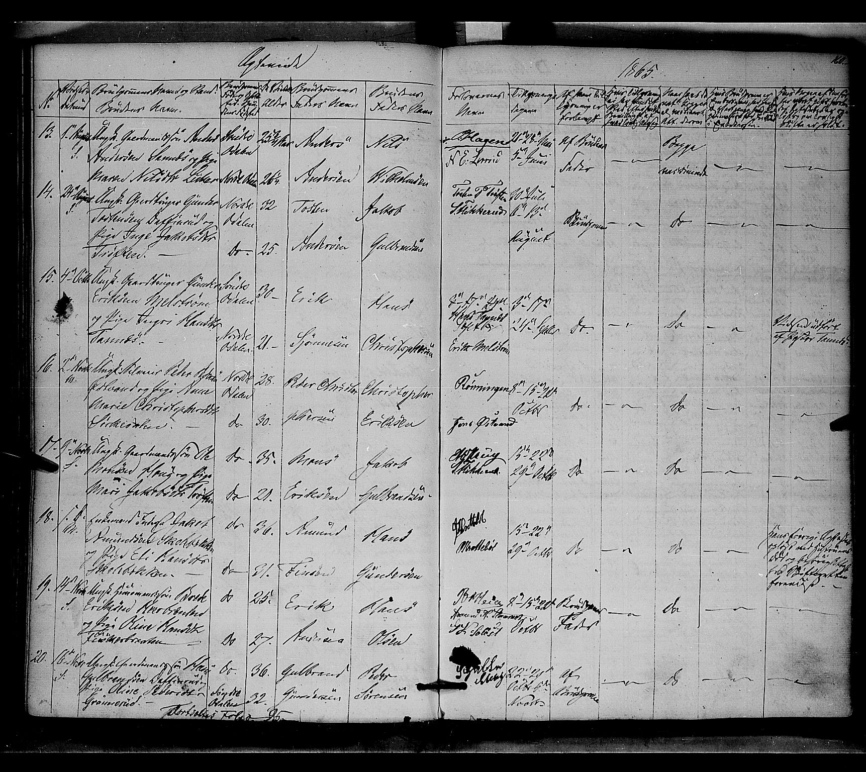 Nord-Odal prestekontor, AV/SAH-PREST-032/H/Ha/Haa/L0003: Parish register (official) no. 3, 1851-1865, p. 160