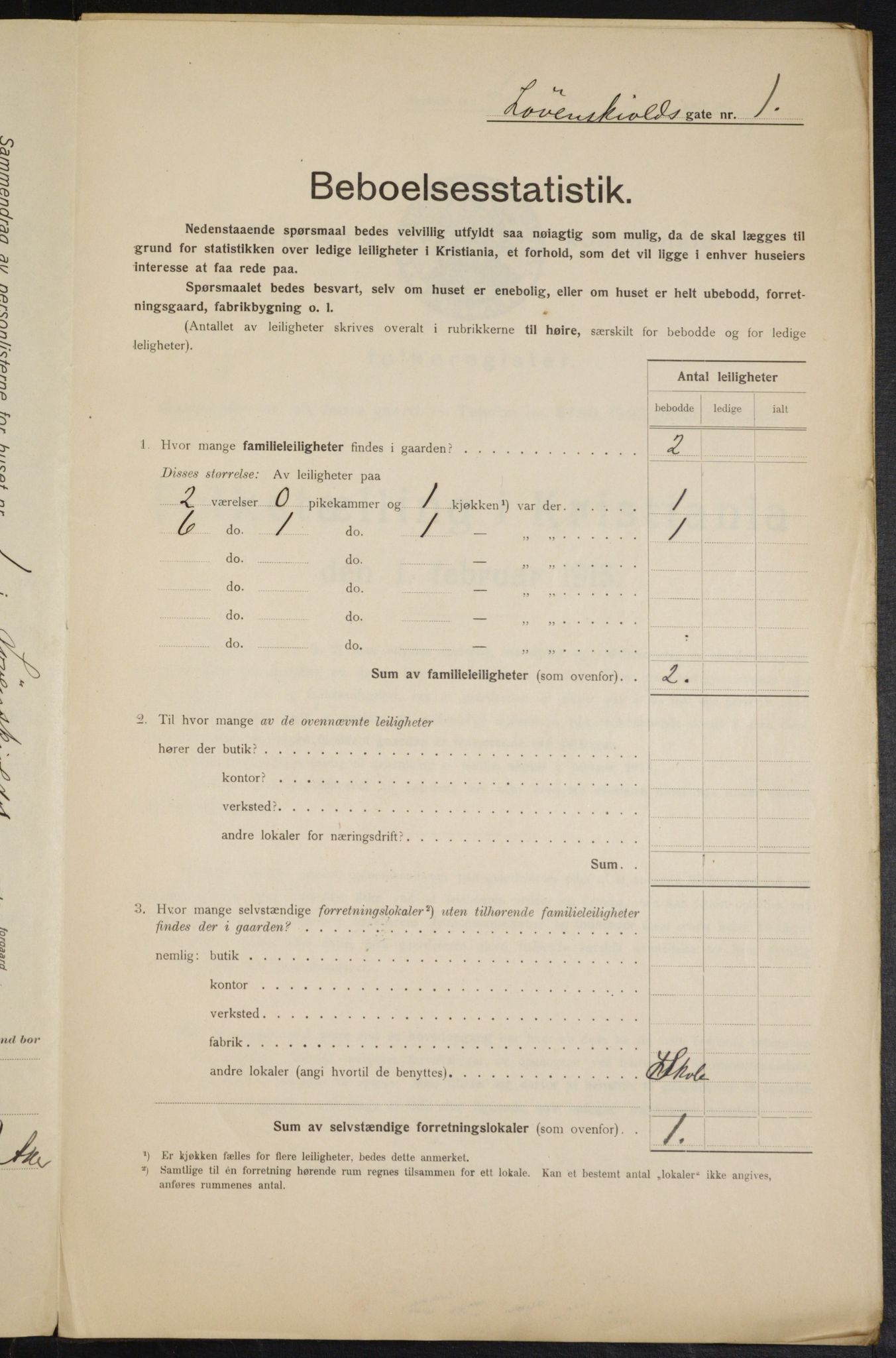 OBA, Municipal Census 1915 for Kristiania, 1915, p. 58156