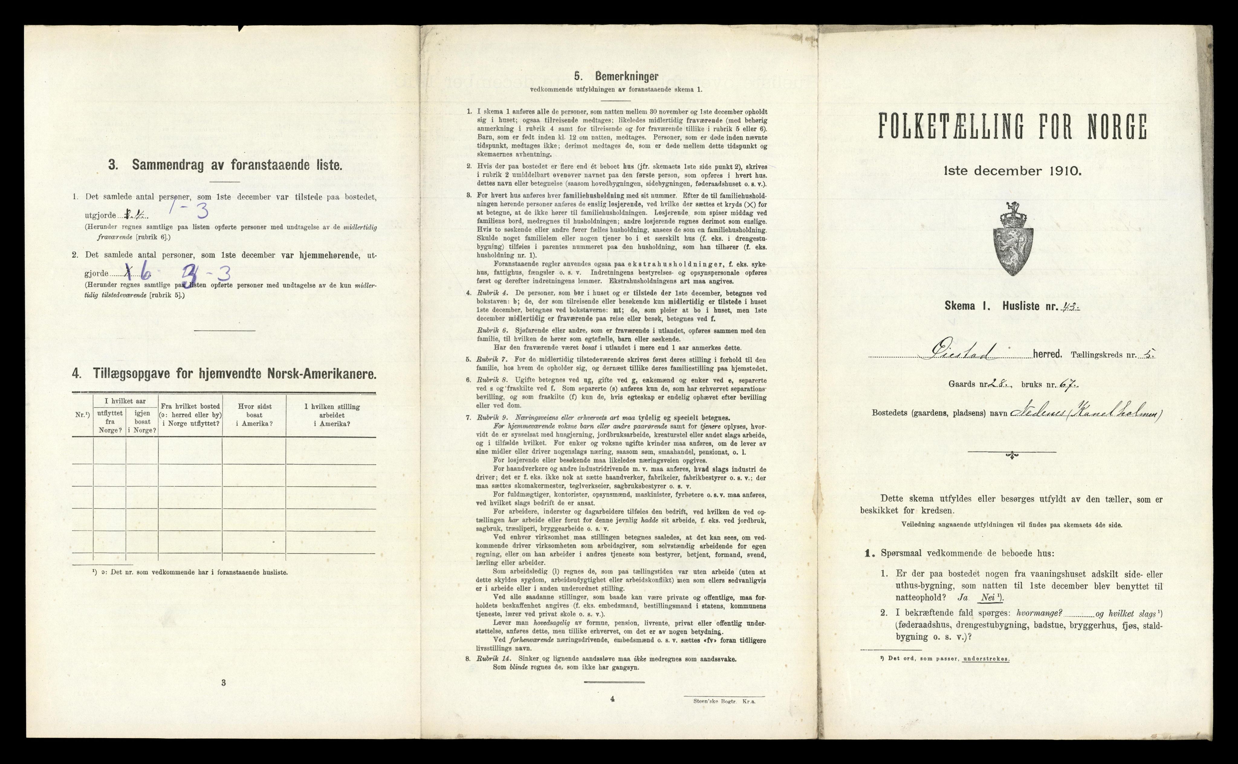 RA, 1910 census for Øyestad, 1910, p. 670