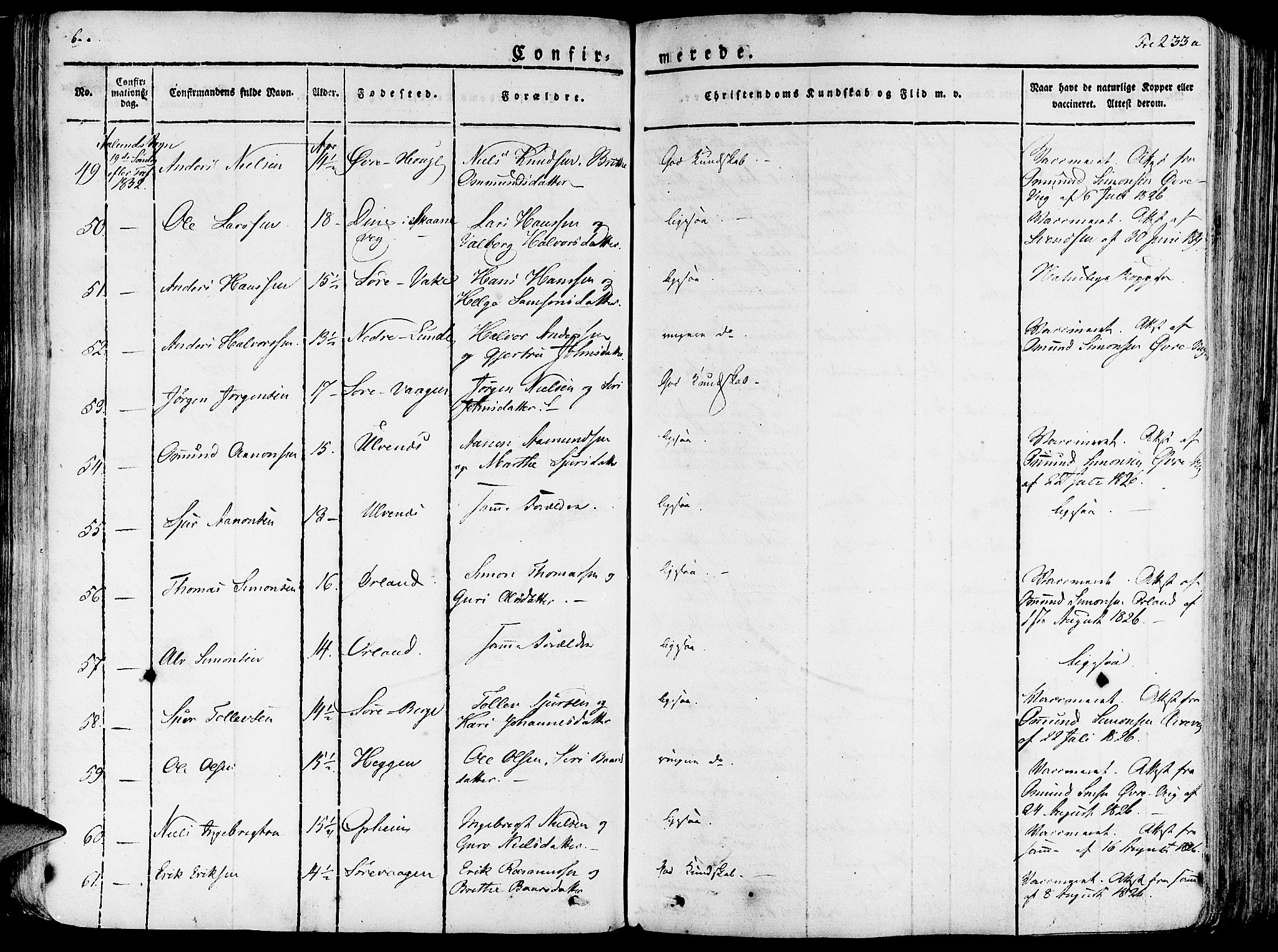 Fjelberg sokneprestembete, AV/SAB-A-75201/H/Haa: Parish register (official) no. A 5, 1822-1834, p. 233