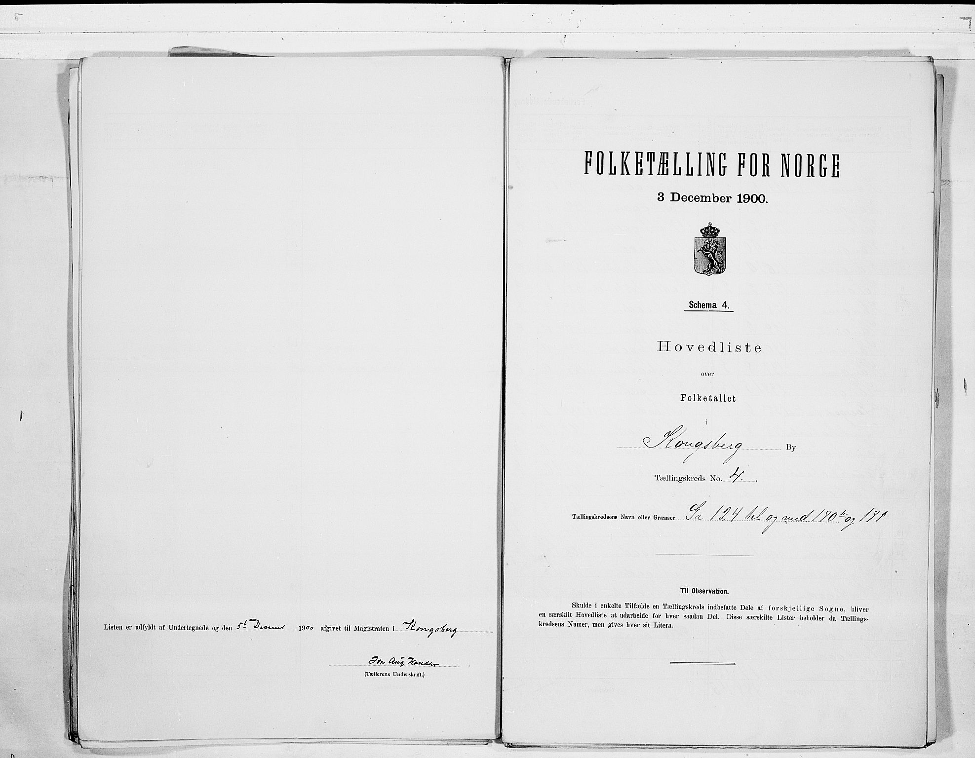 RA, 1900 census for Kongsberg, 1900, p. 10