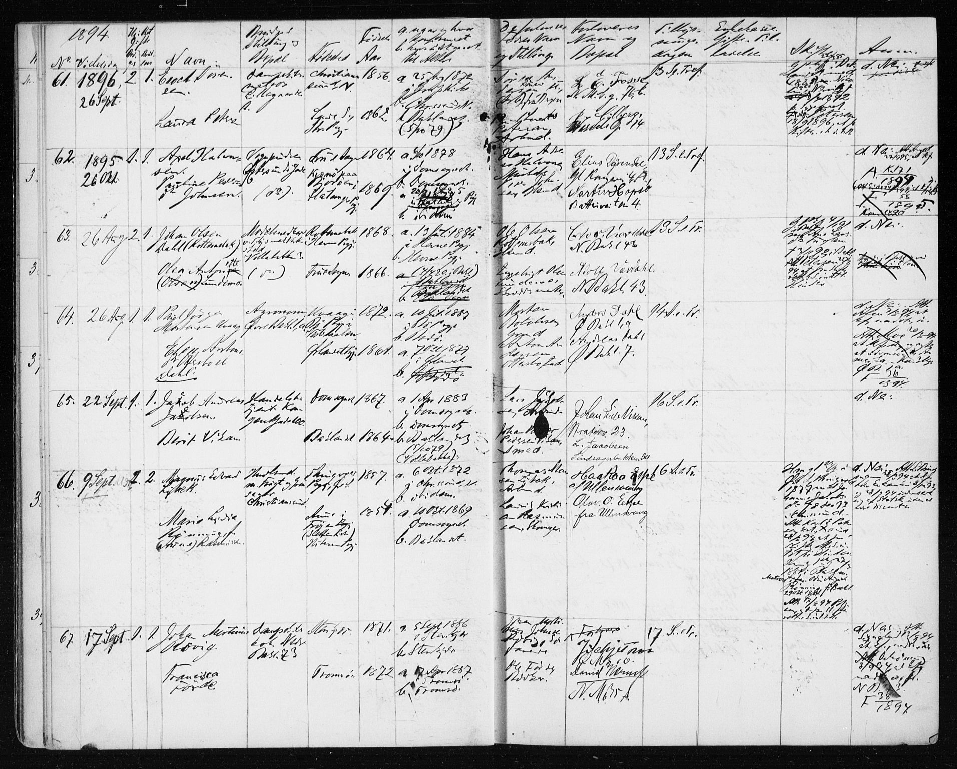 Ministerialprotokoller, klokkerbøker og fødselsregistre - Sør-Trøndelag, AV/SAT-A-1456/604/L0191: Parish register (official) no. 604A12, 1892-1900