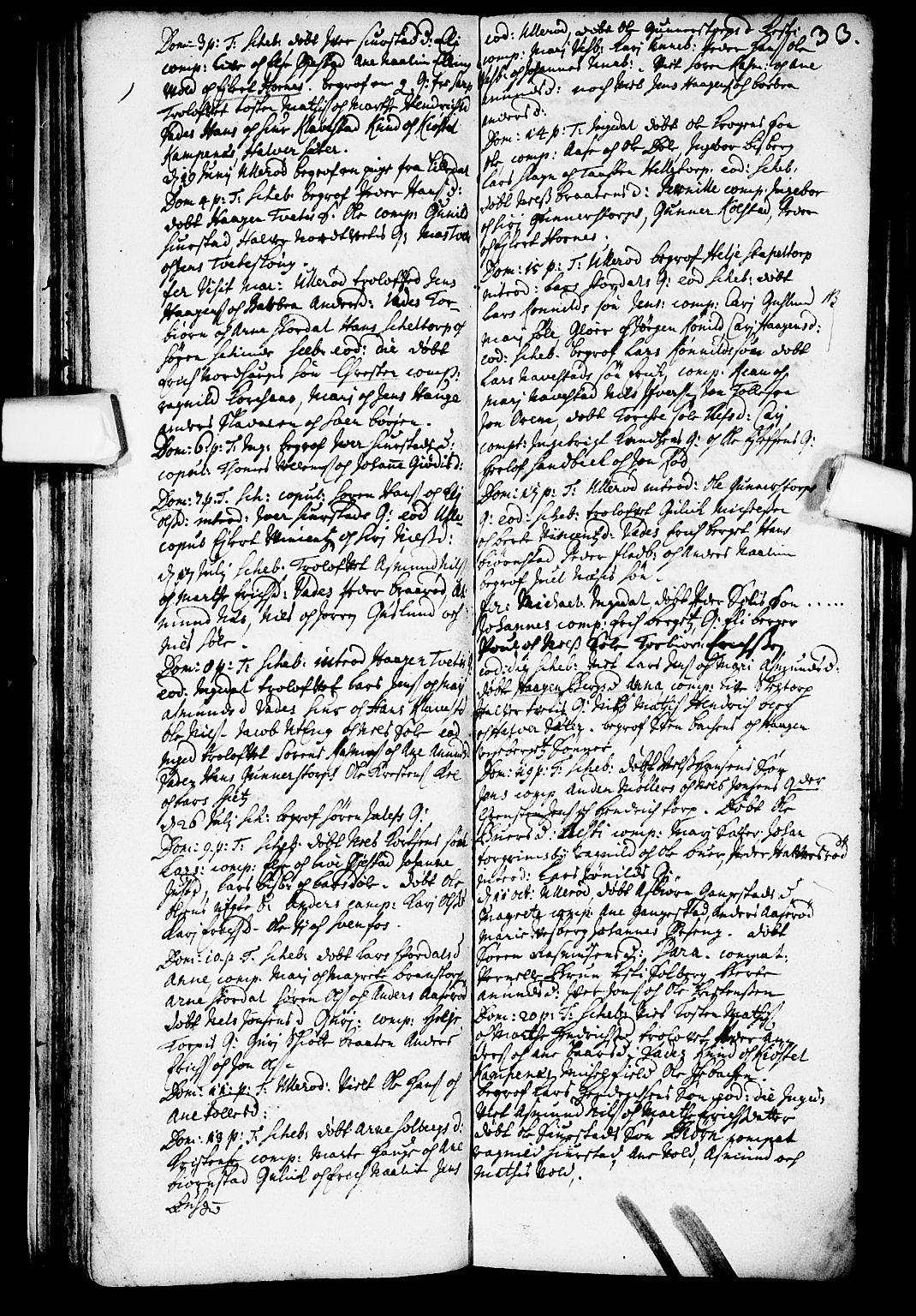 Skjeberg prestekontor Kirkebøker, SAO/A-10923/F/Fa/L0001: Parish register (official) no. I 1, 1702-1725, p. 33