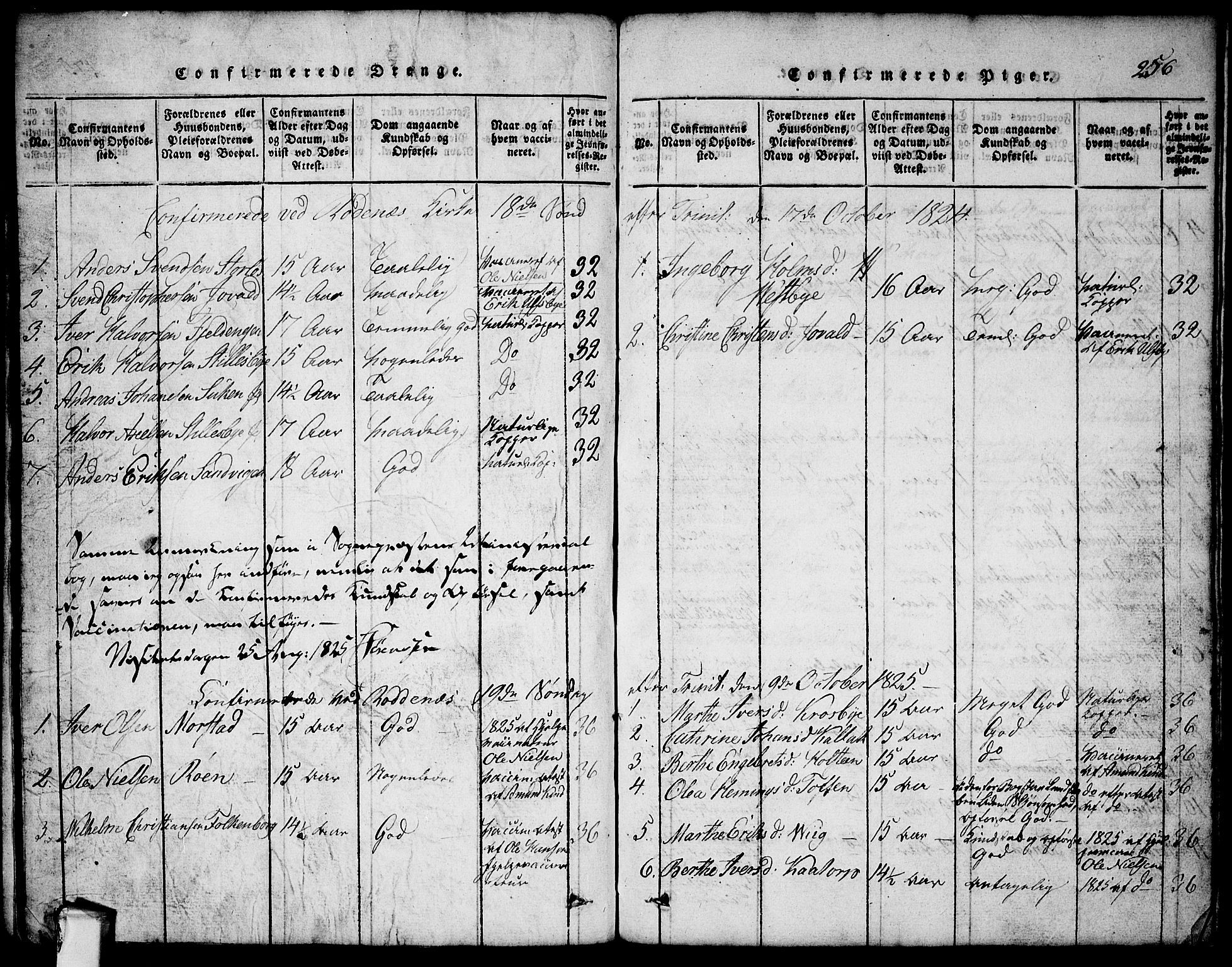 Rødenes prestekontor Kirkebøker, AV/SAO-A-2005/G/Ga/L0001: Parish register (copy) no.  I 1, 1814-1841, p. 256