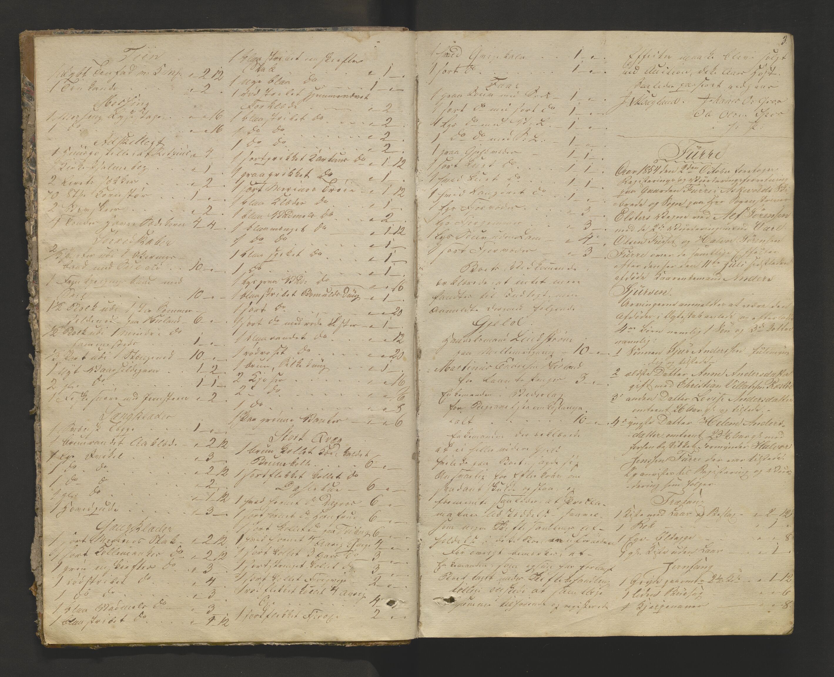 Lensmannen i Askvoll, AV/SAB-A-26301/0006/L0002: Registreringsprotokoll, 1854-1868, p. 2b-3a
