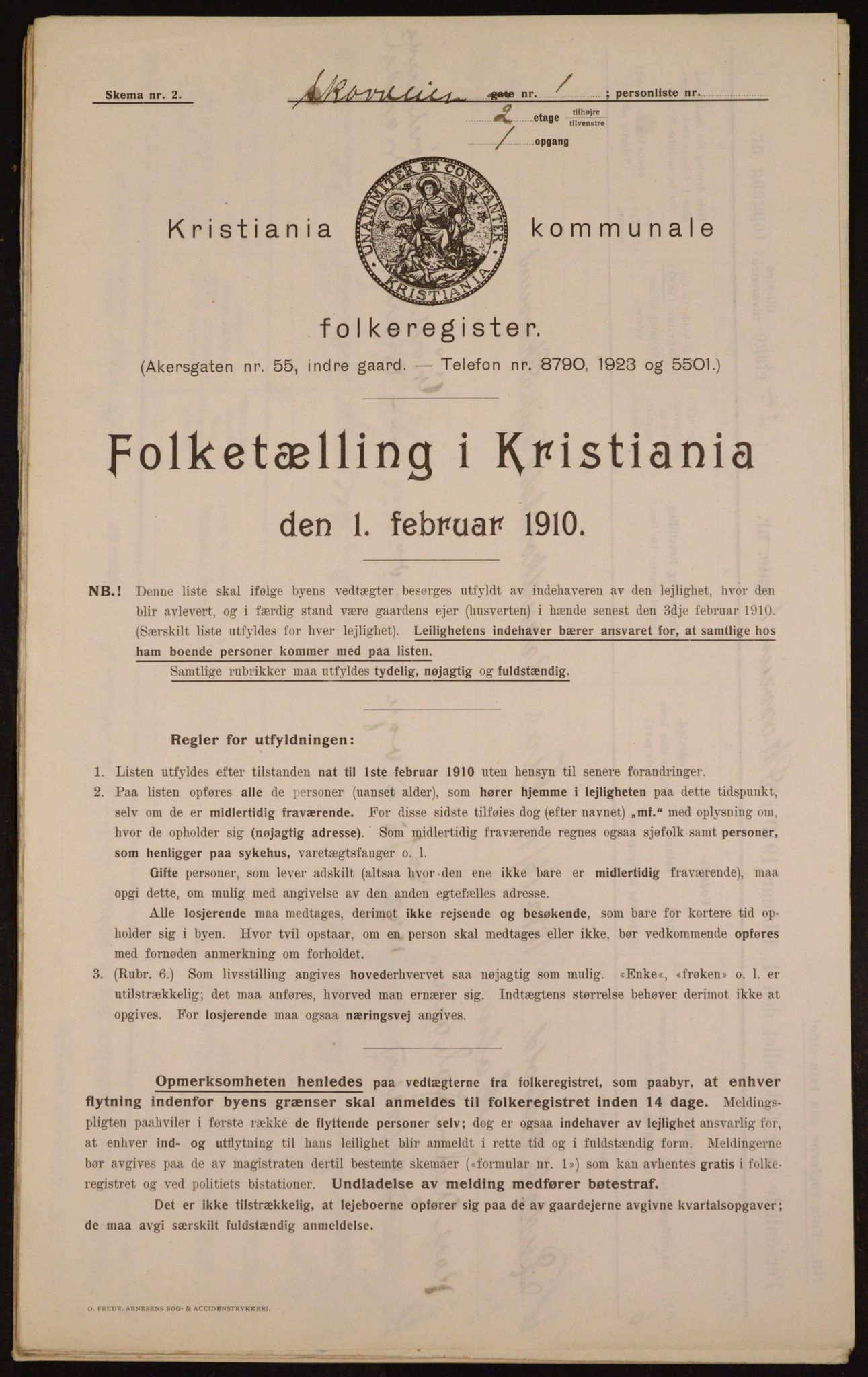 OBA, Municipal Census 1910 for Kristiania, 1910, p. 91926
