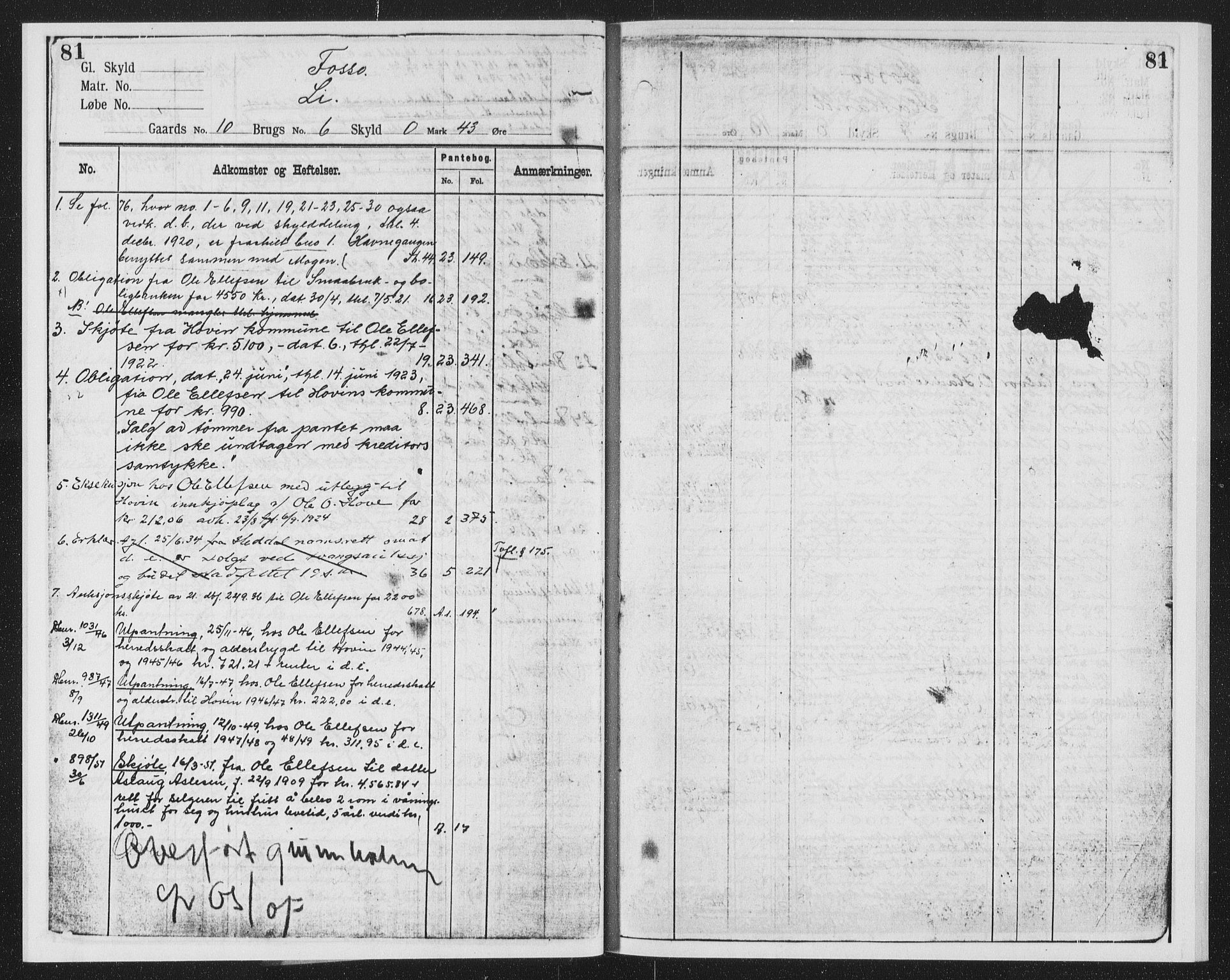 Øvre Telemark østfjelske sorenskriveri, AV/SAKO-A-213/G/Gb/Gbd/L0009: Mortgage register no. IV 9, p. 81