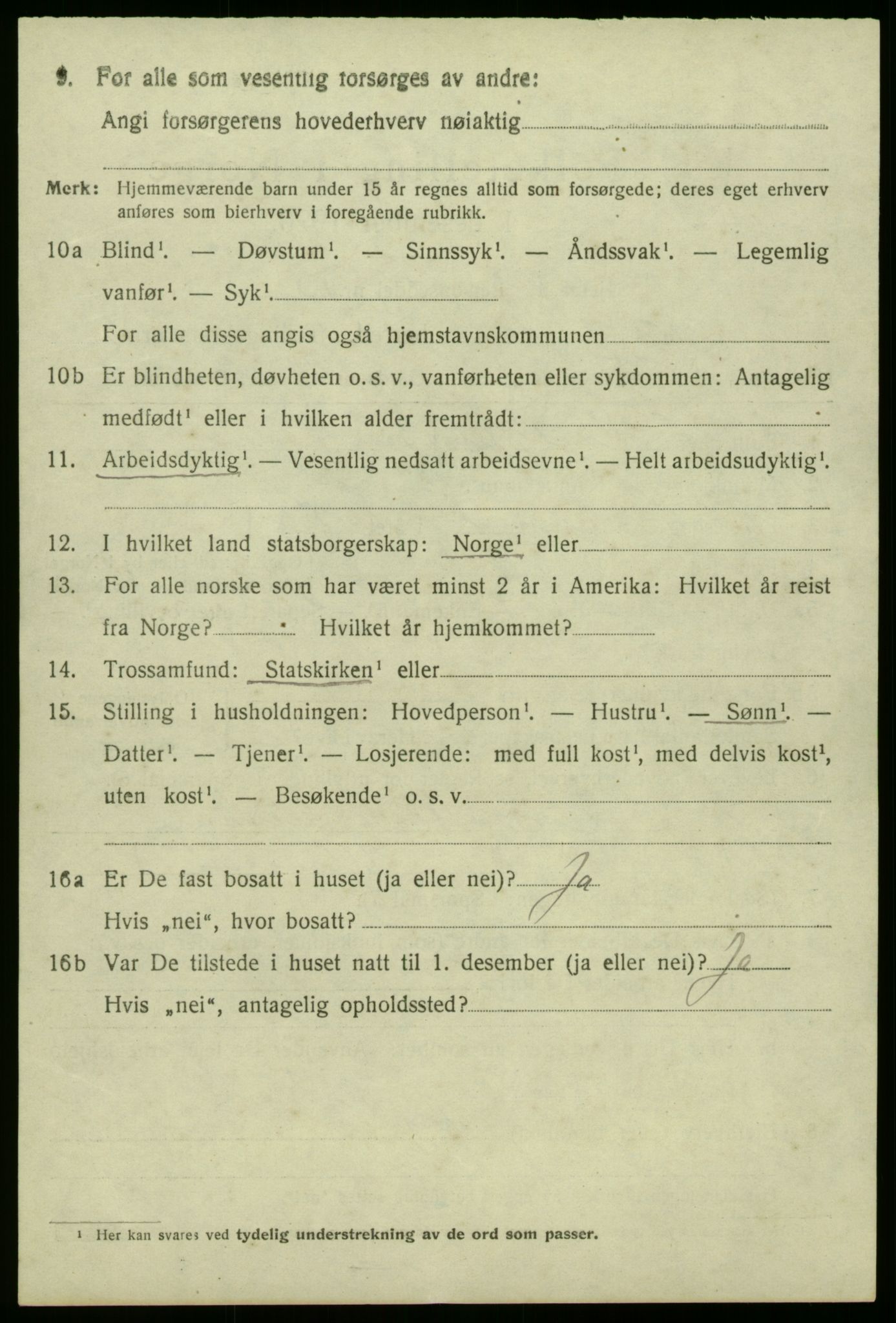 SAB, 1920 census for Masfjorden, 1920, p. 2064