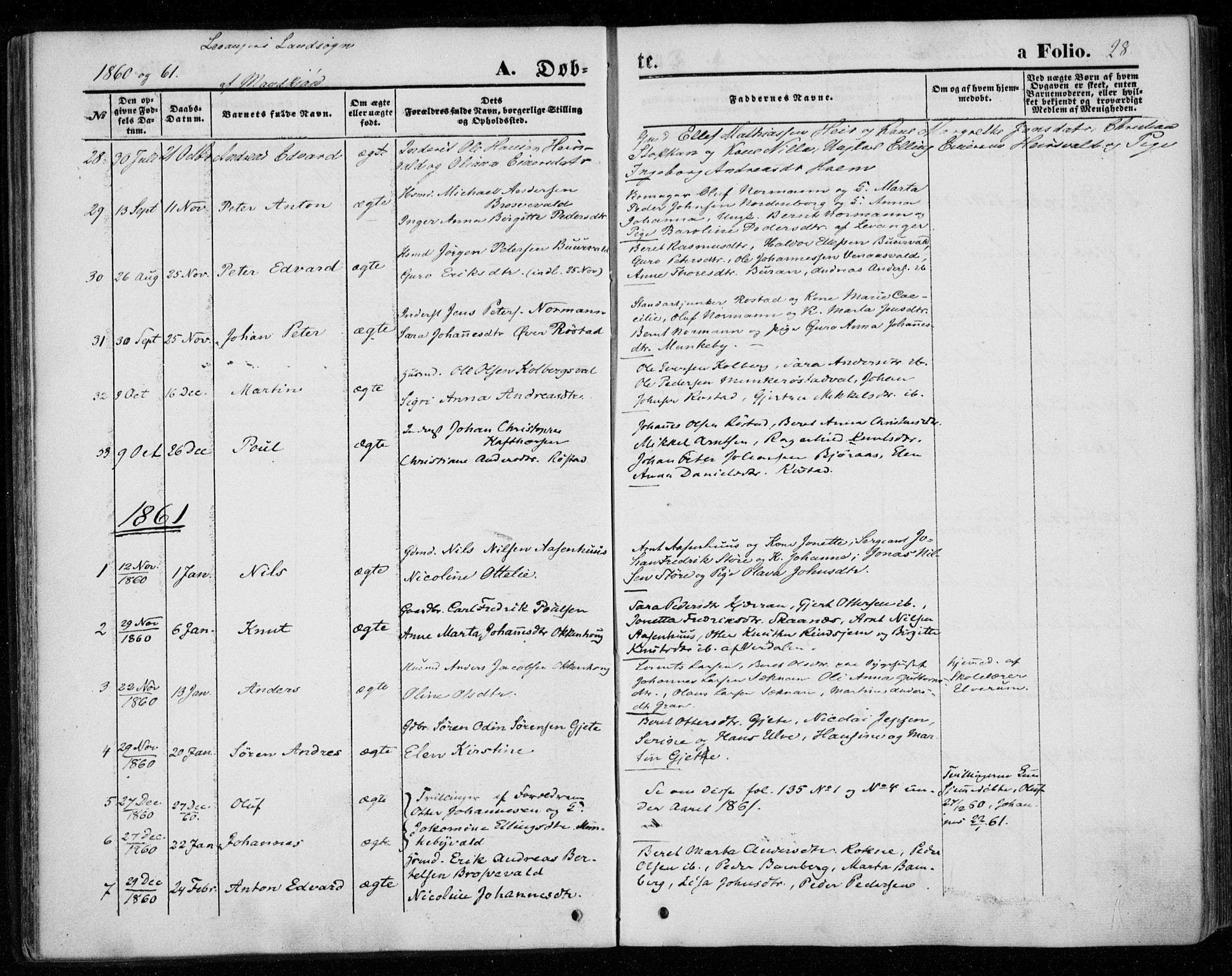 Ministerialprotokoller, klokkerbøker og fødselsregistre - Nord-Trøndelag, SAT/A-1458/720/L0184: Parish register (official) no. 720A02 /2, 1855-1863, p. 28