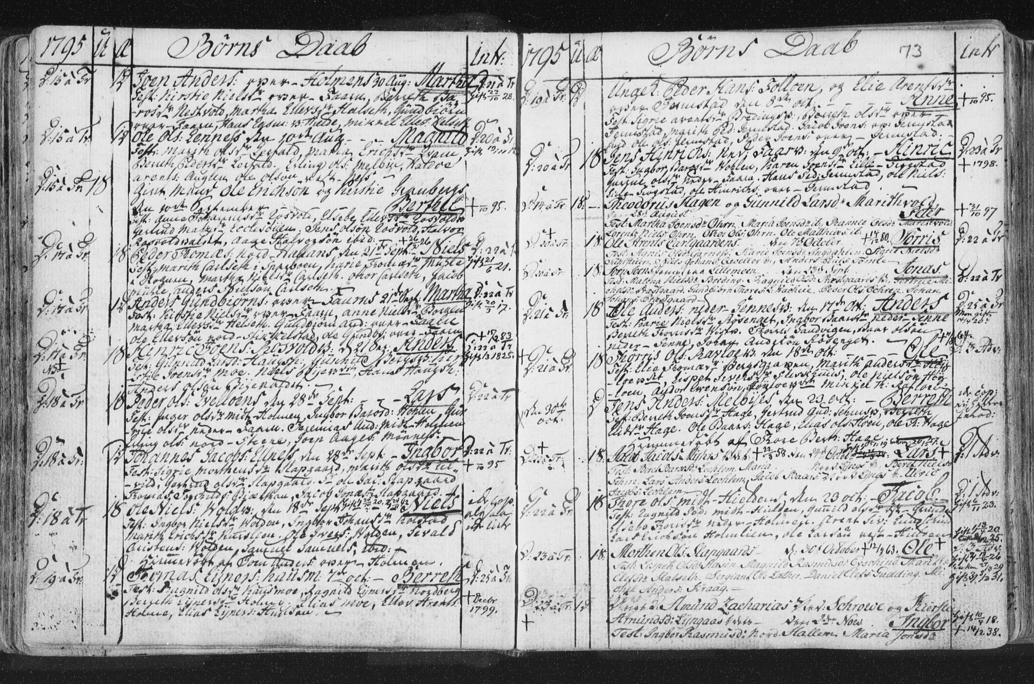 Ministerialprotokoller, klokkerbøker og fødselsregistre - Nord-Trøndelag, SAT/A-1458/723/L0232: Parish register (official) no. 723A03, 1781-1804, p. 73